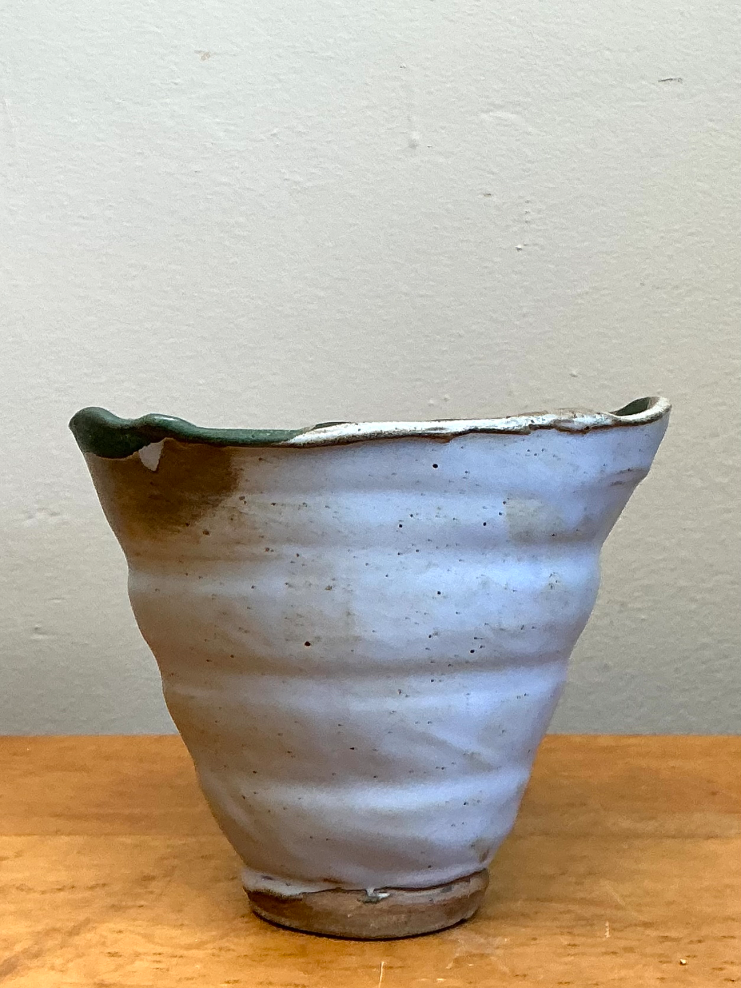 Vintage Abstract Stoneware Decorative Bowl - Detail view
