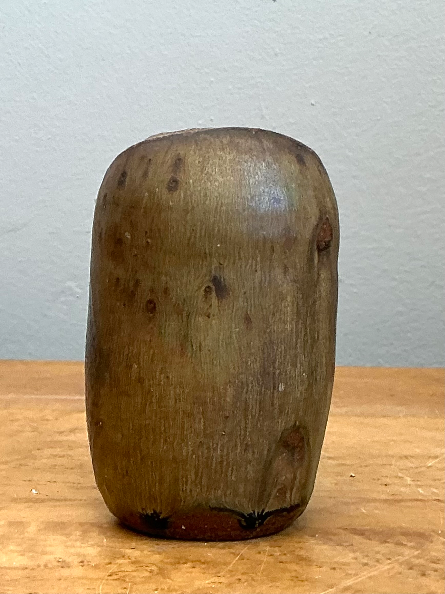 Vintage Abstract Ceramic Vase - Top view