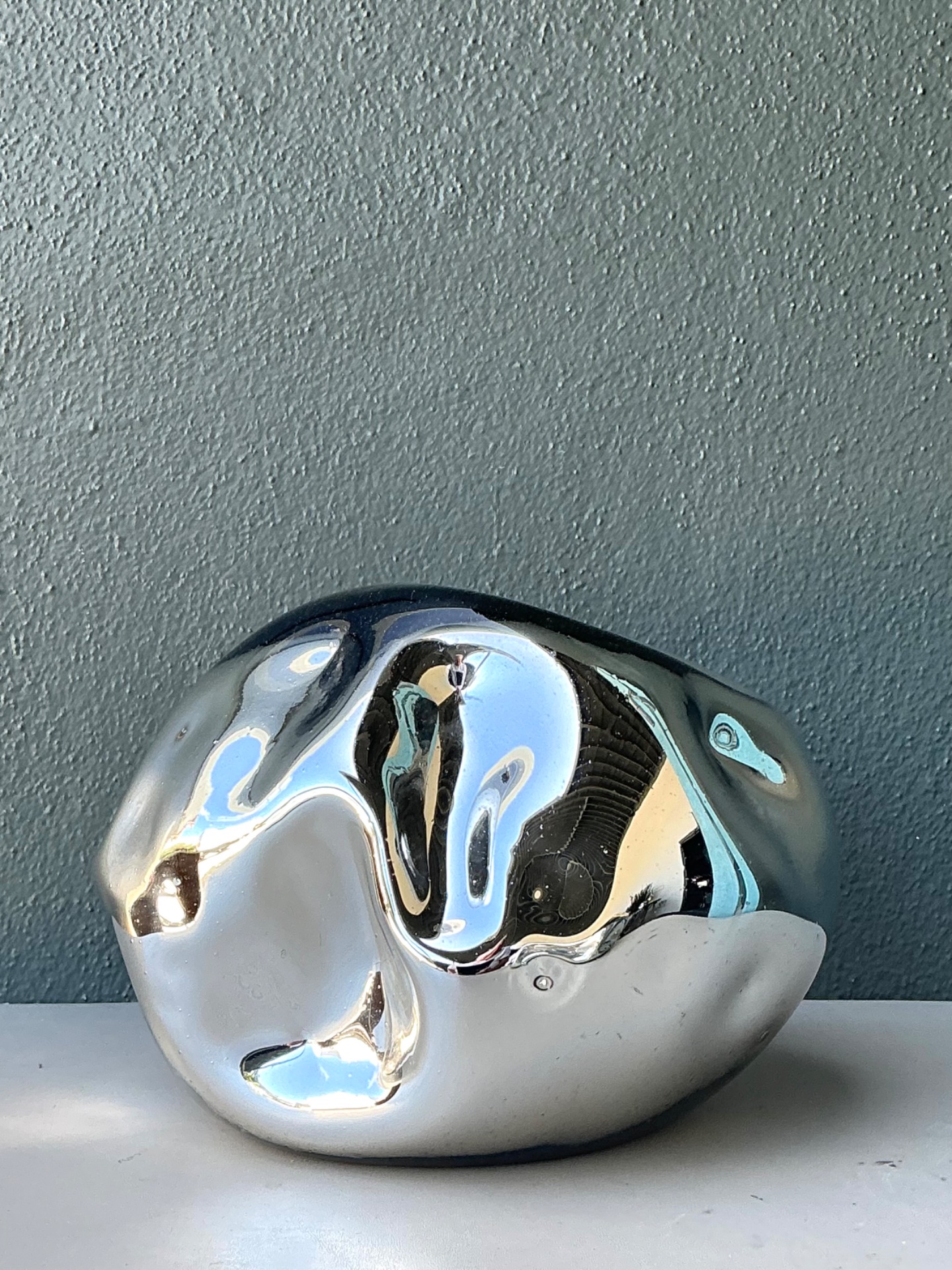 Vintage Organic Form Glass Sculpture - Detail view