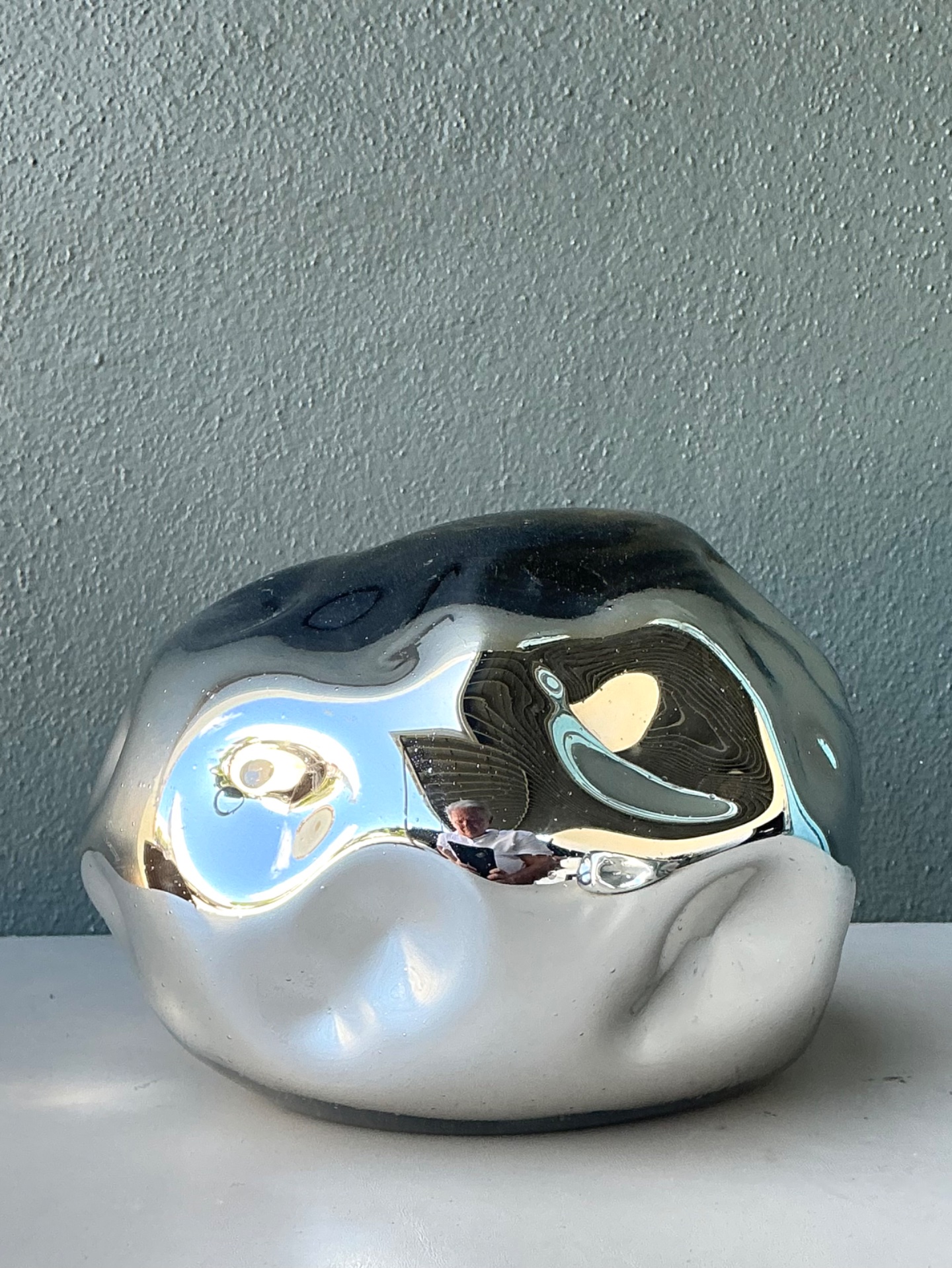 Vintage Organic Form Glass Sculpture - Side view