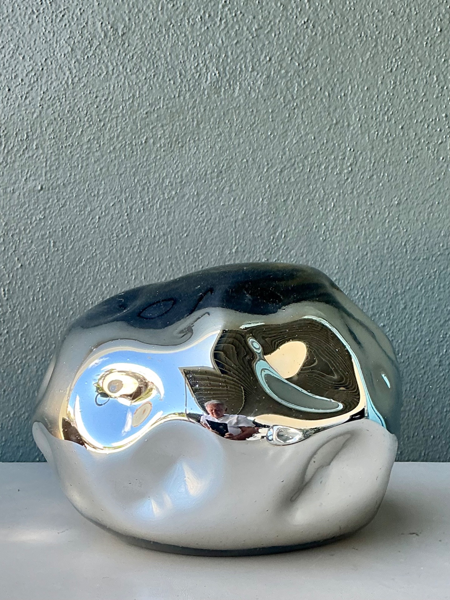 Vintage Organic Form Glass Sculpture - Top view