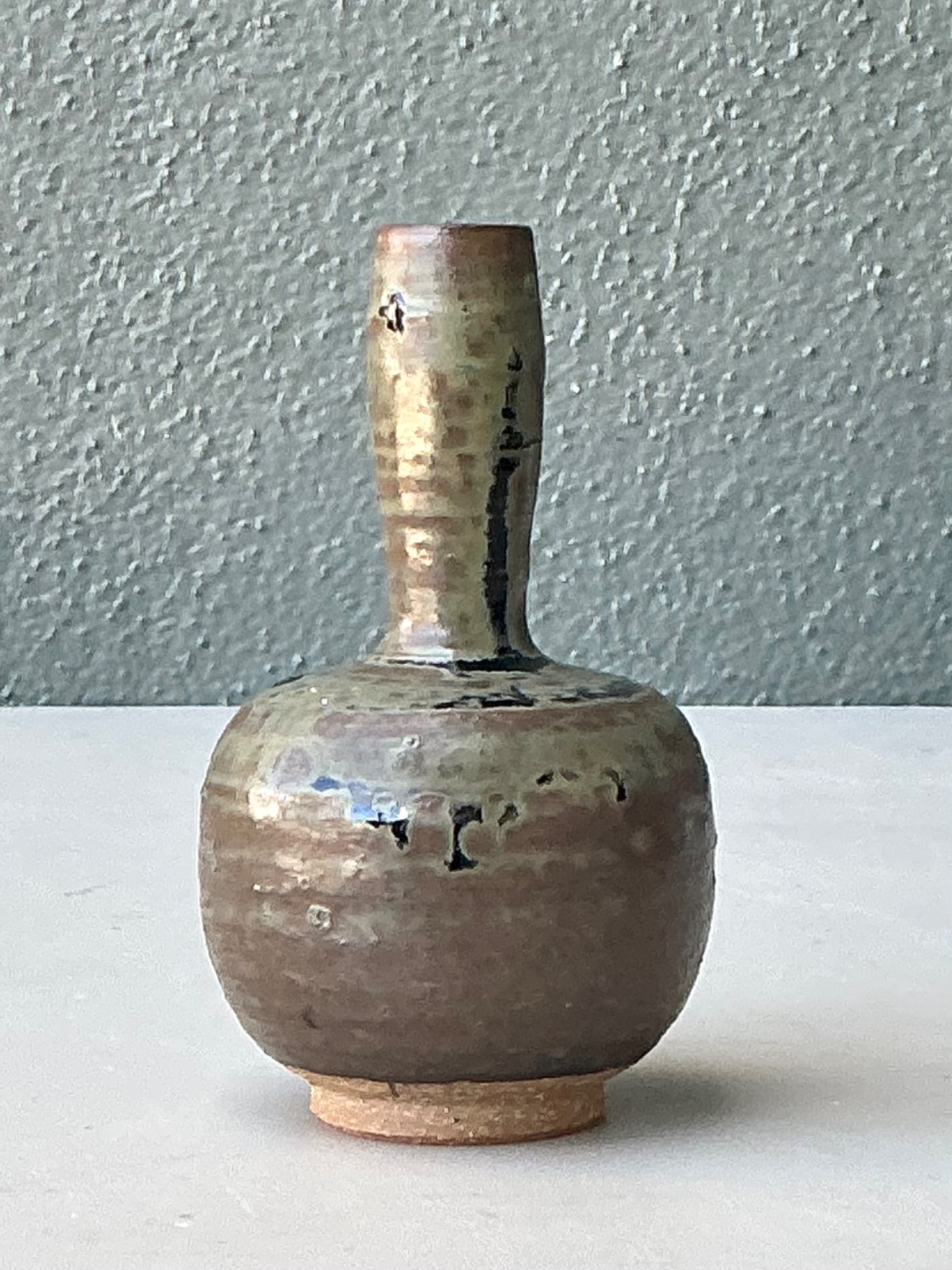 Vintage Handcrafted Ceramic Bud Vase - Top view