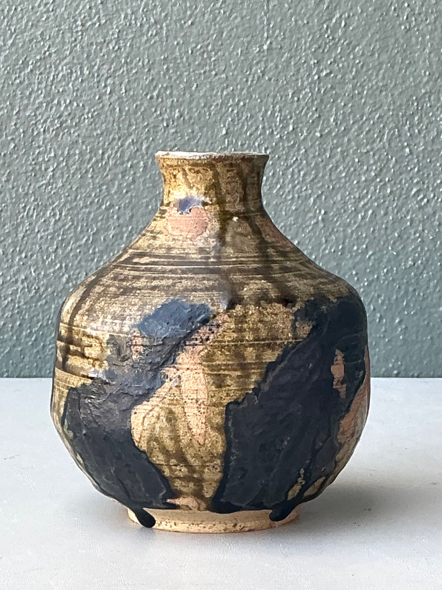 Vintage Handcrafted Ceramic Pottery Vase - Side view