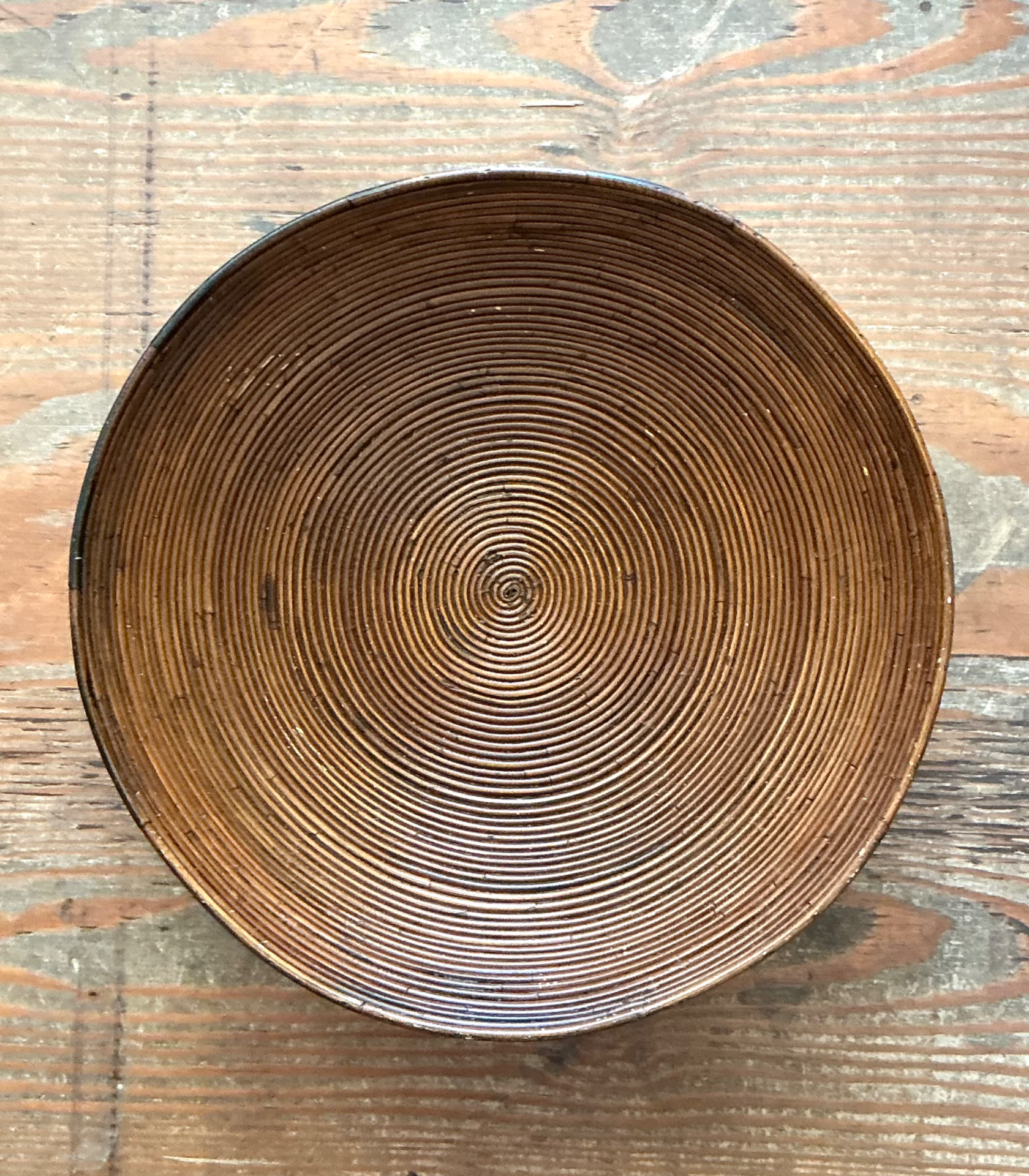 Vintage Pencil Reed Decorative Bowl - Detail view