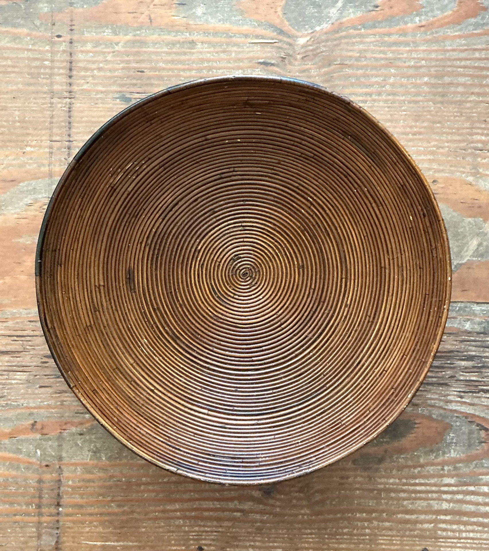 Vintage Pencil Reed Decorative Bowl - Top view
