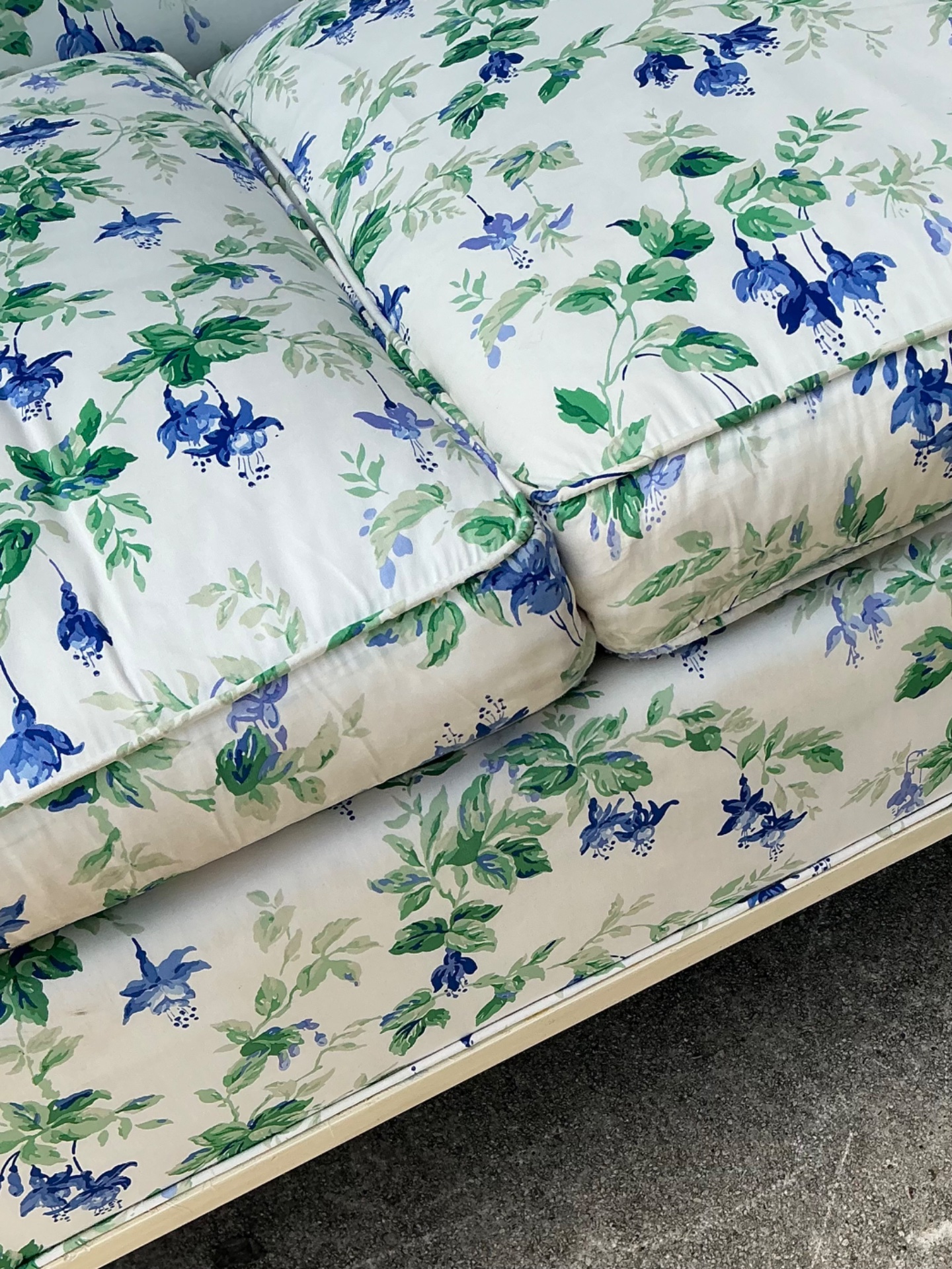 Vintage Schumacher “Garden Gate” Printed Sofa - Back view