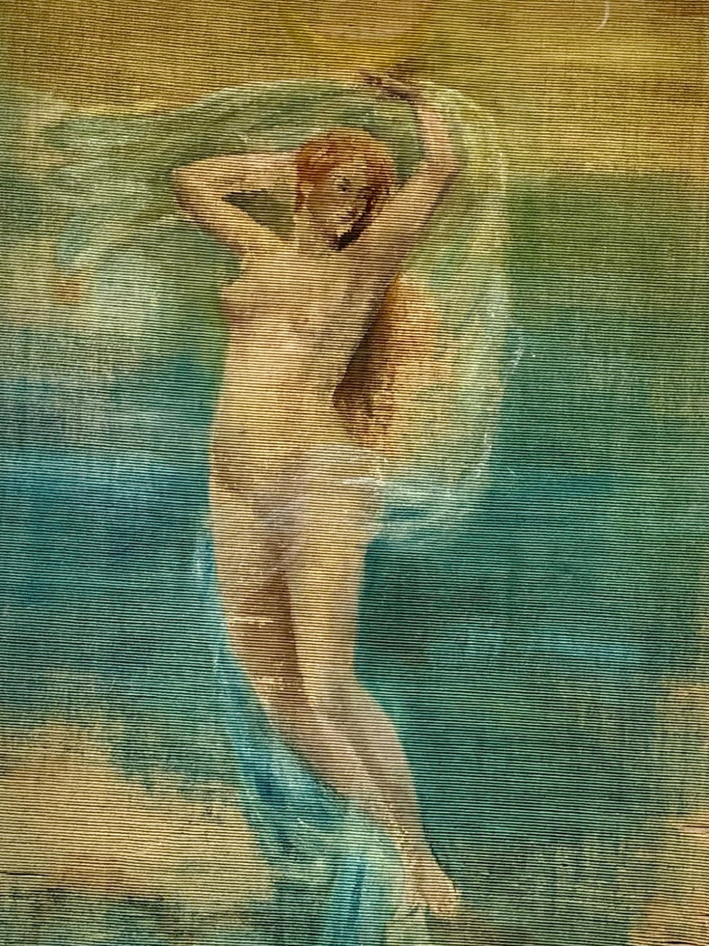 Vintage Original Nude Oil On Canvas - Detail view