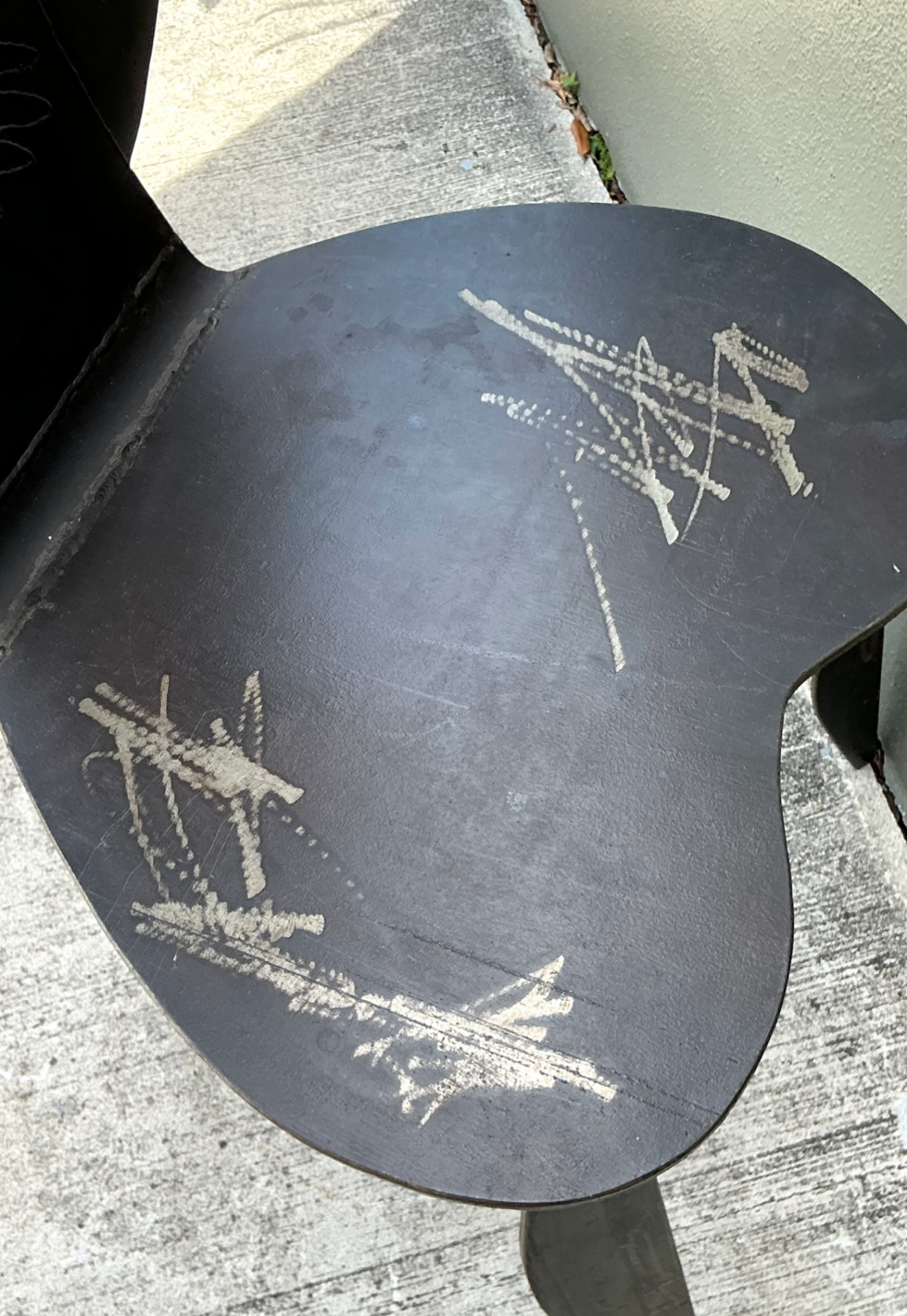 Vintage Metal Figurative Chair - Back view