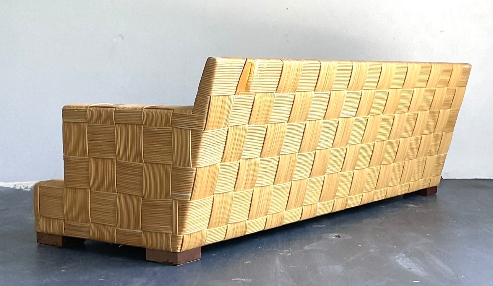 Vintage Donghia “Block Island” Woven Rattan Sofa - Detail view