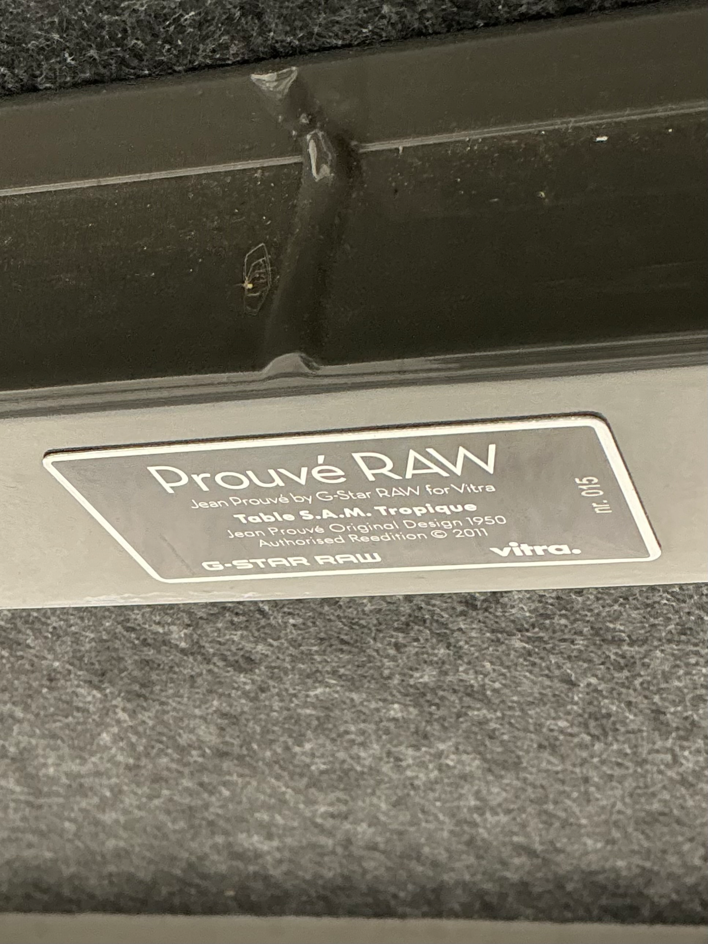 Vintage Jean Prouve For Vitra “Gstar RAW” Collectors Edition Dining Table - Top view