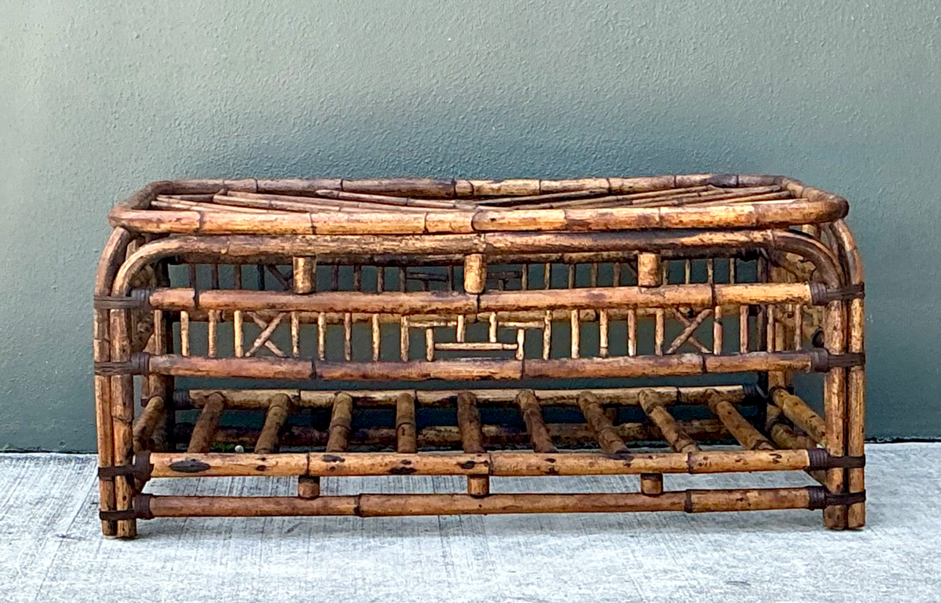 Vintage Brighton Rattan Coffee Table - Detail view