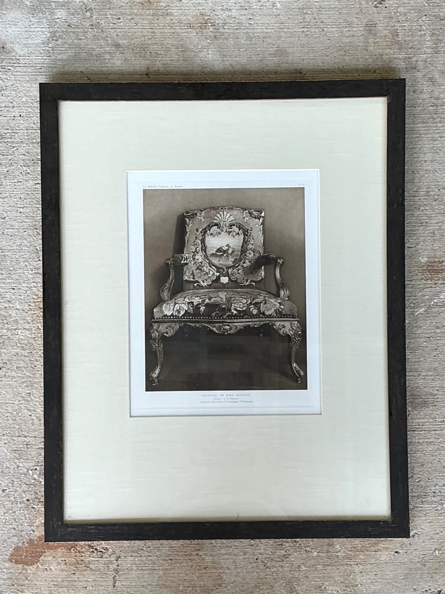 Framed Antique French Chair Print - Detail view