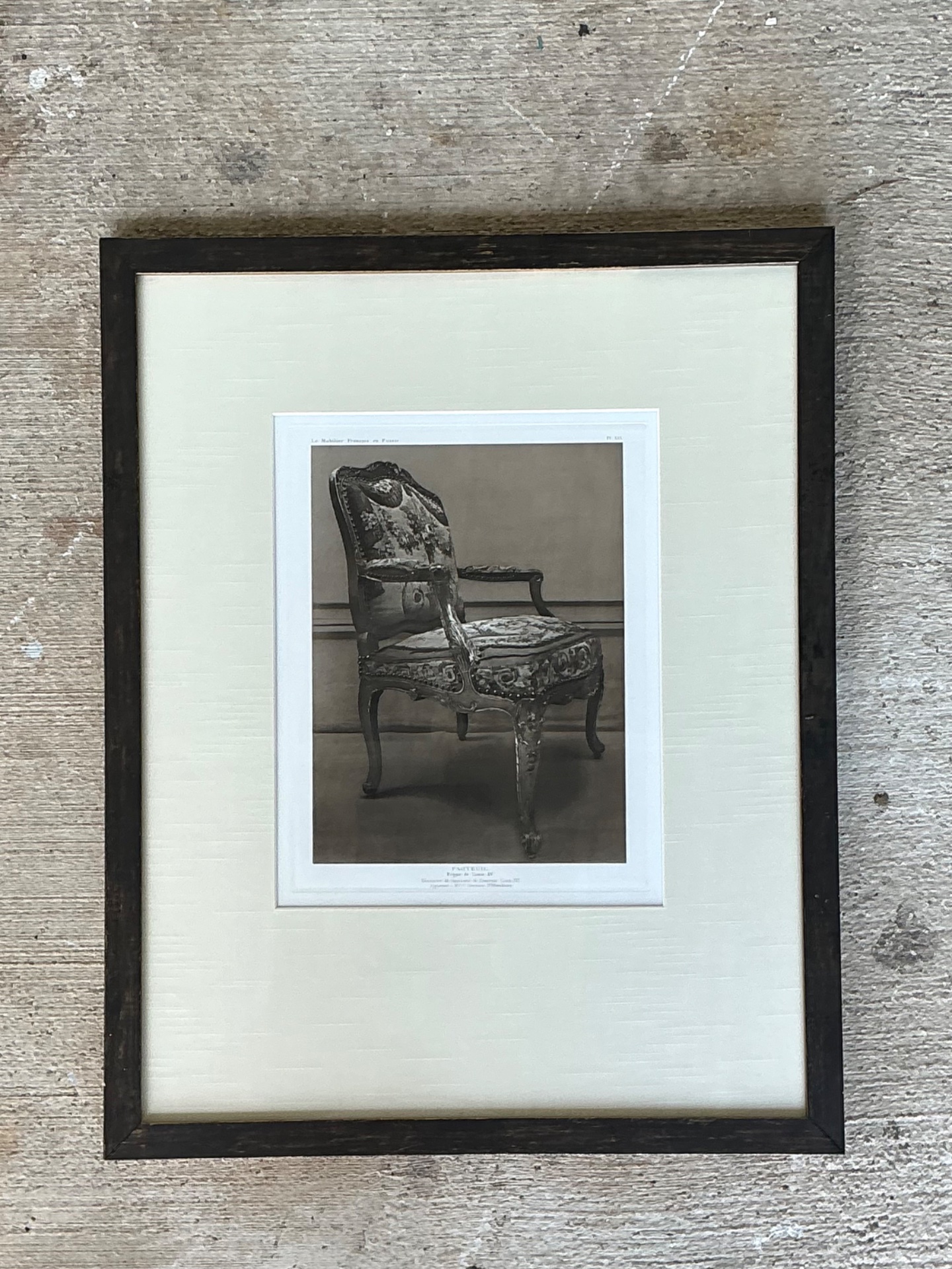 Framed Antique French Chair Print - Back view