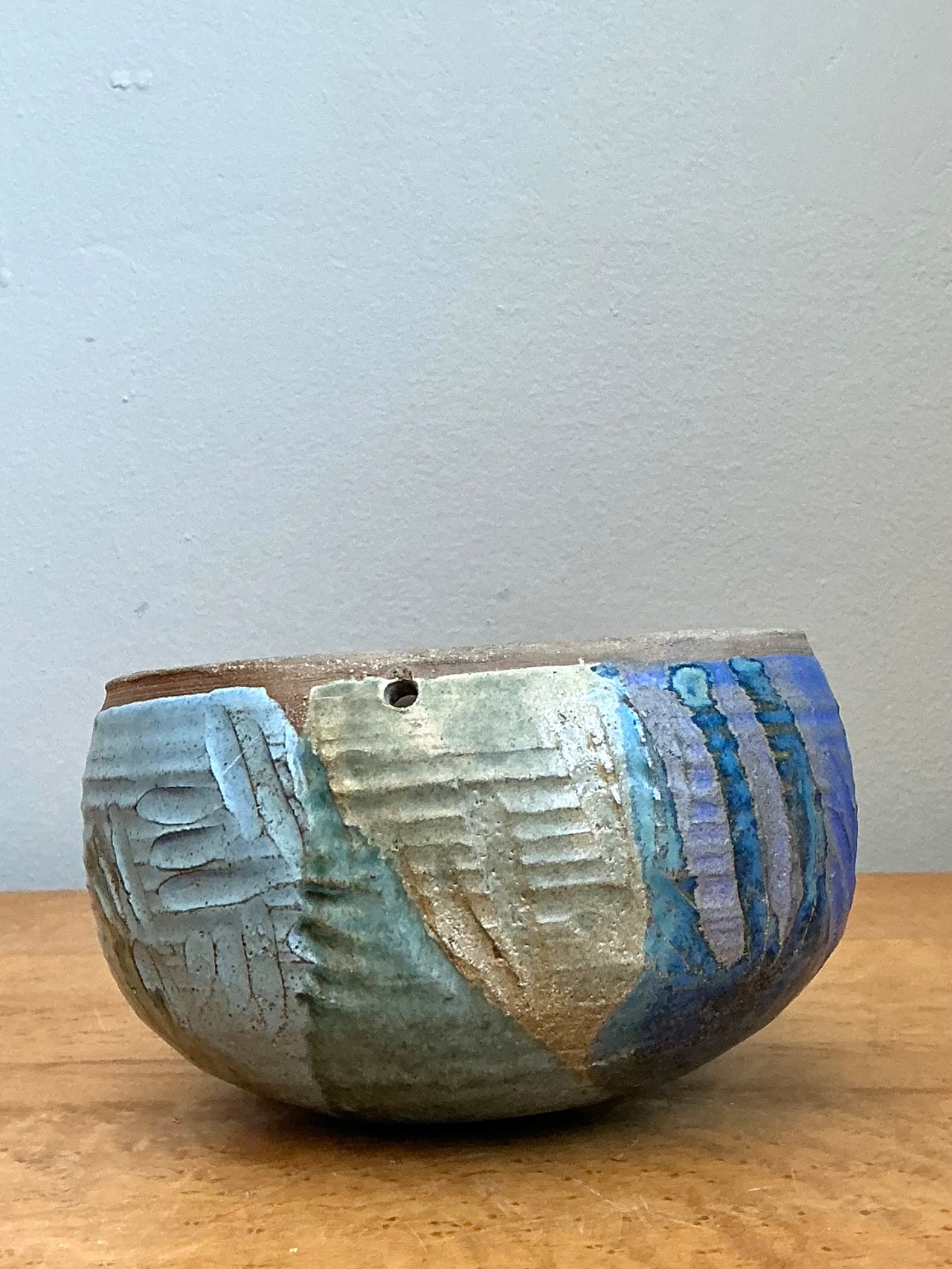 Vintage Handcrafted Studio Pottery Bowl - Back view