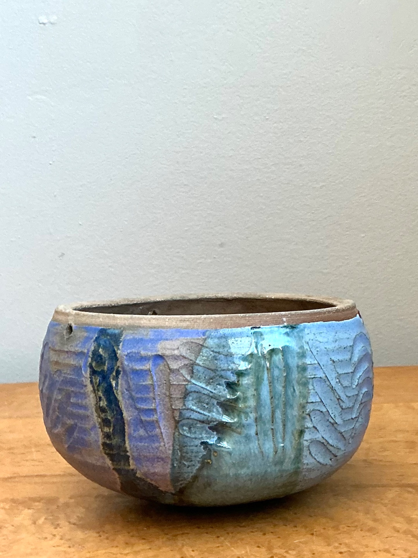 Vintage Handcrafted Studio Pottery Bowl - Side view