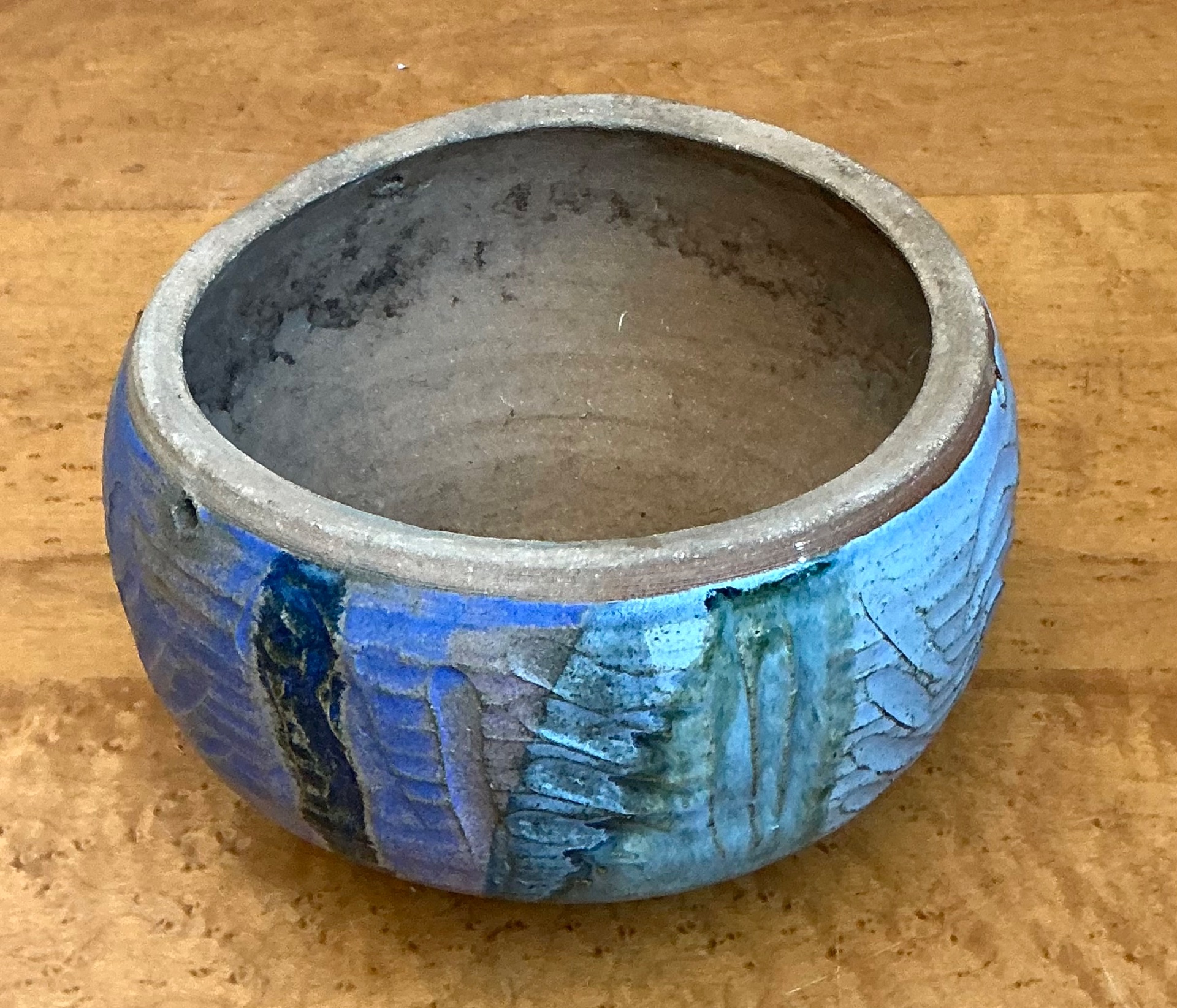 Vintage Handcrafted Studio Pottery Bowl - Top view