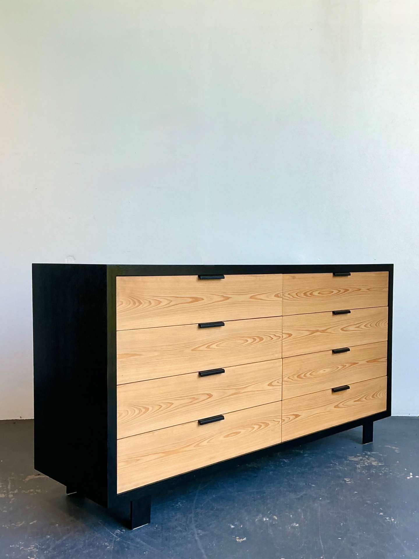 EJ Victor Modernist Wood Dresser - Side view