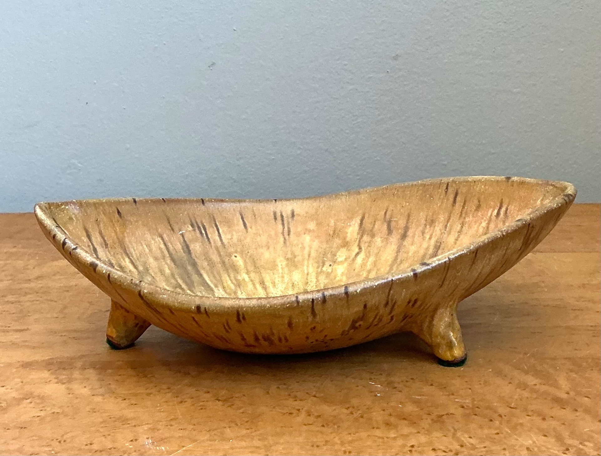 Vintage Tripod Ceramic Bowl - Back view
