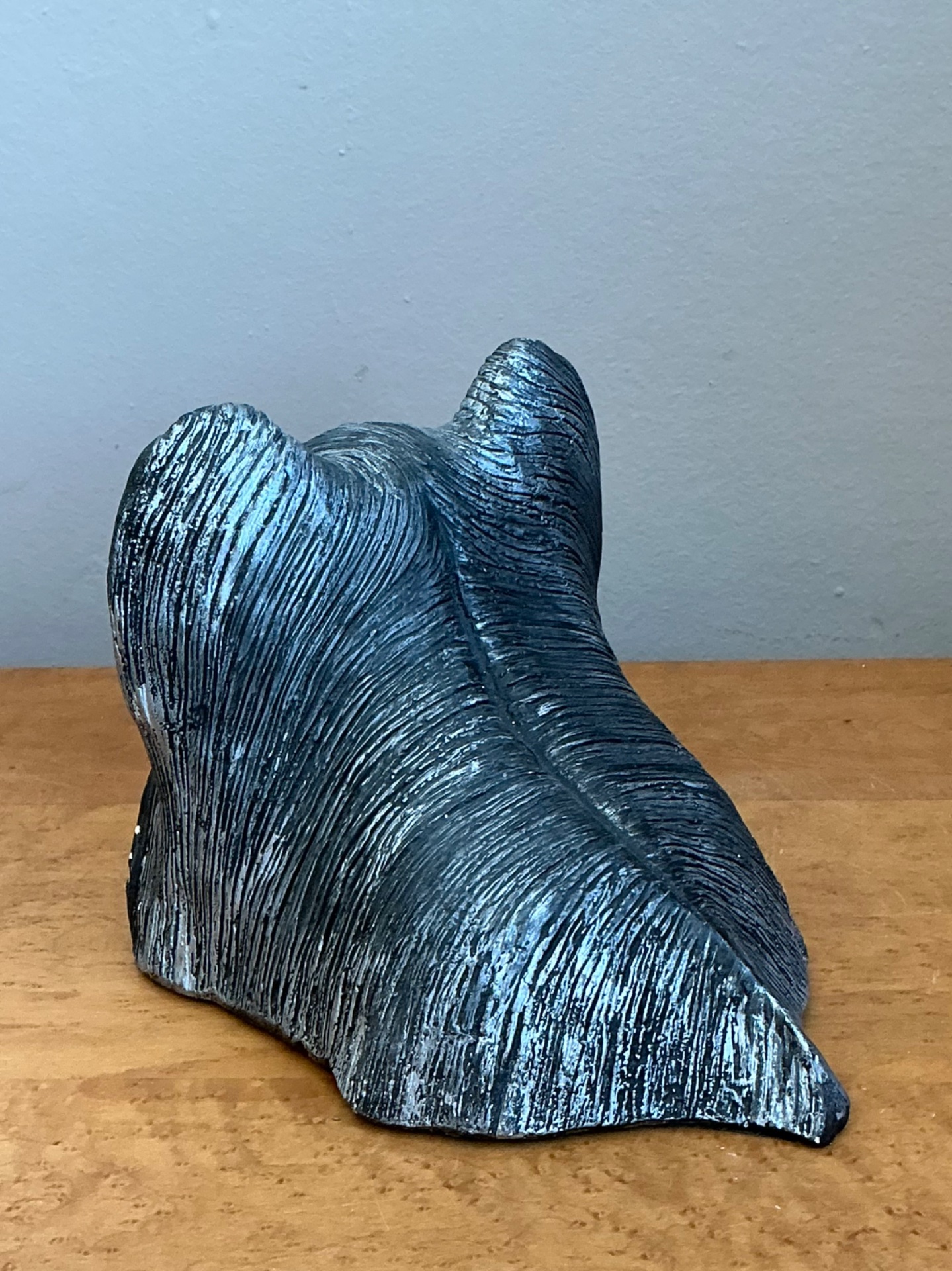 Vintage Shaggy Dog Ceramic Figurine - Top view