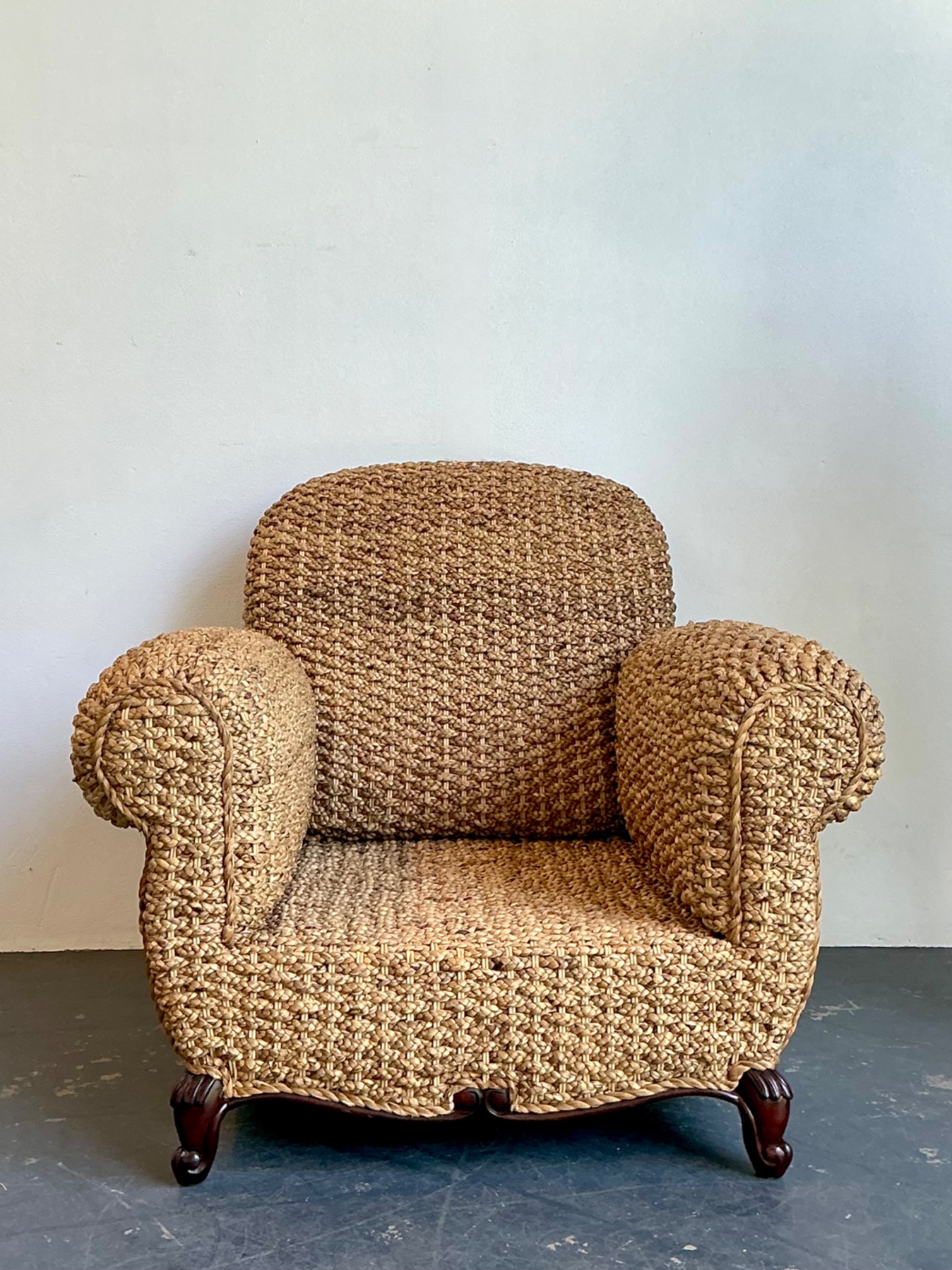 Vintage Ralph Lauren Organic Modern Woven Seagrass Club Chair - Detail view