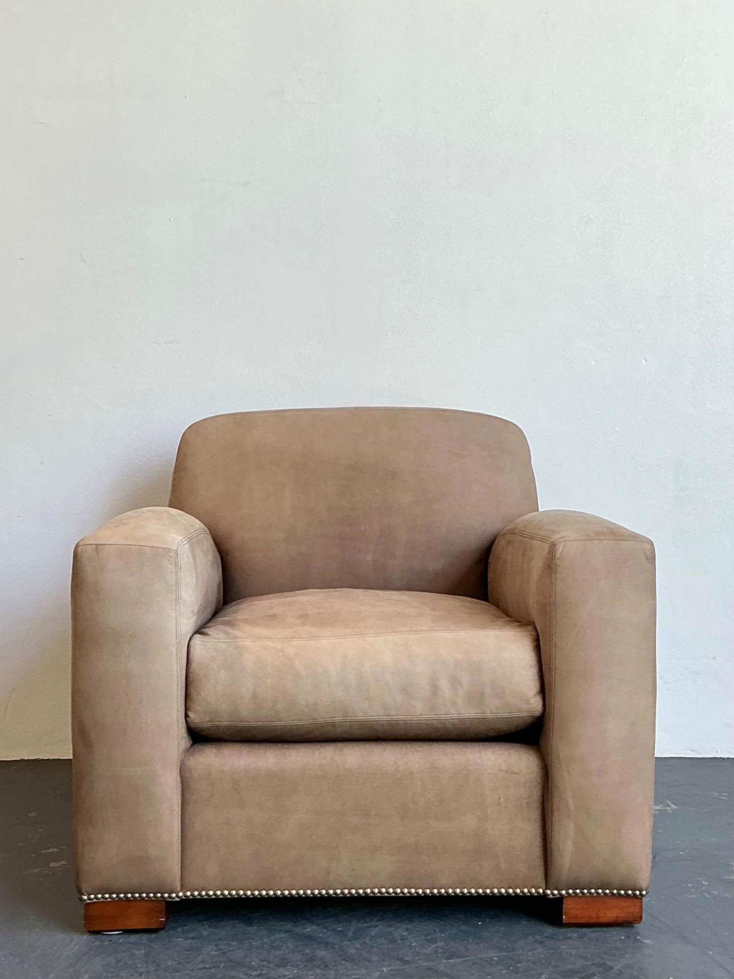 Vintage Ralph Lauren “Grant” Suede Club Chair - Top view