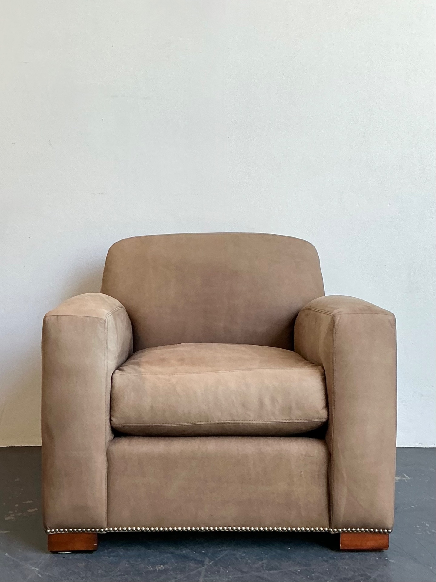 Vintage Ralph Lauren “Grant” Suede Club Chair - Detail view