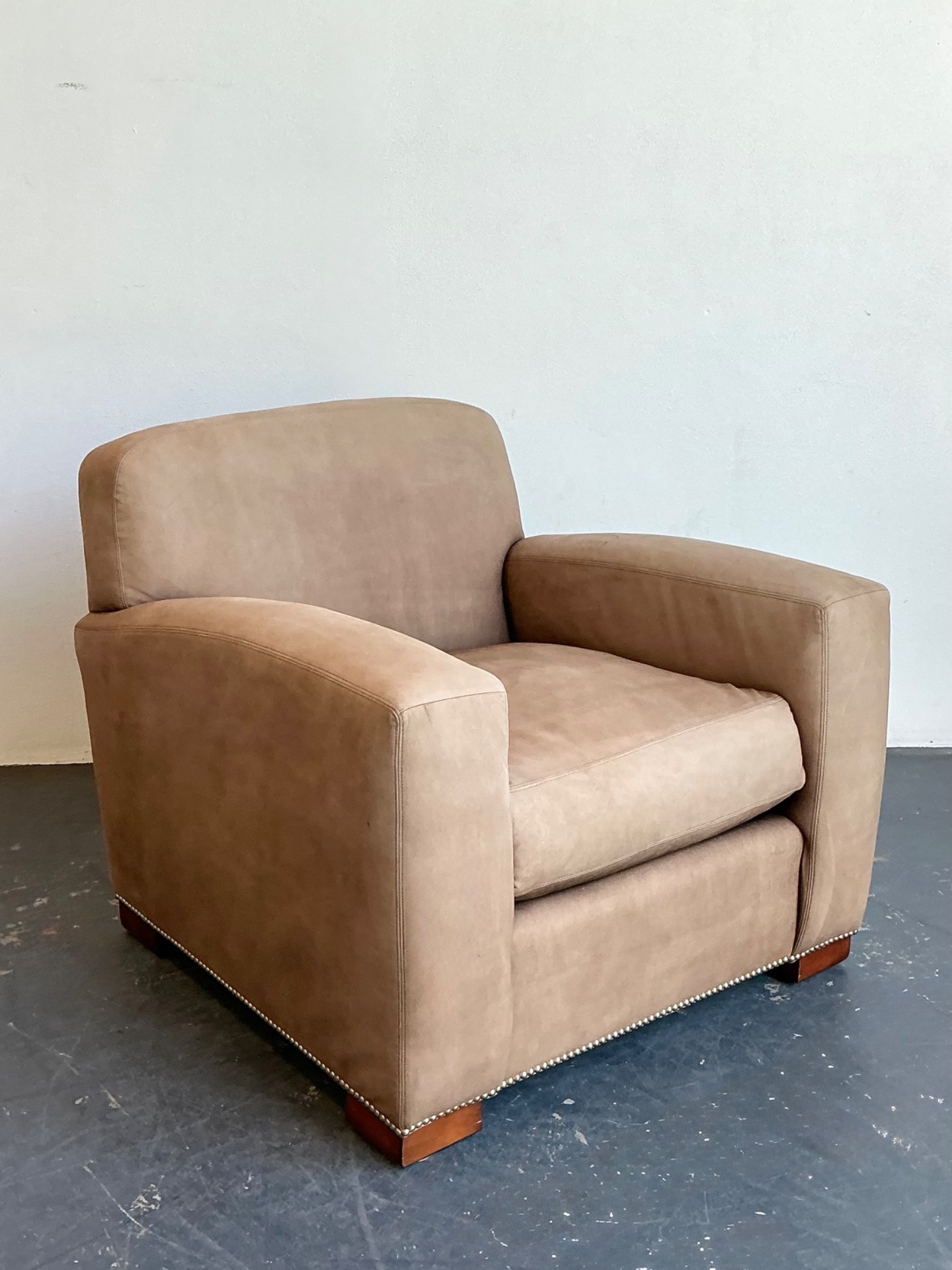 Vintage Ralph Lauren “Grant” Suede Club Chair - Side view