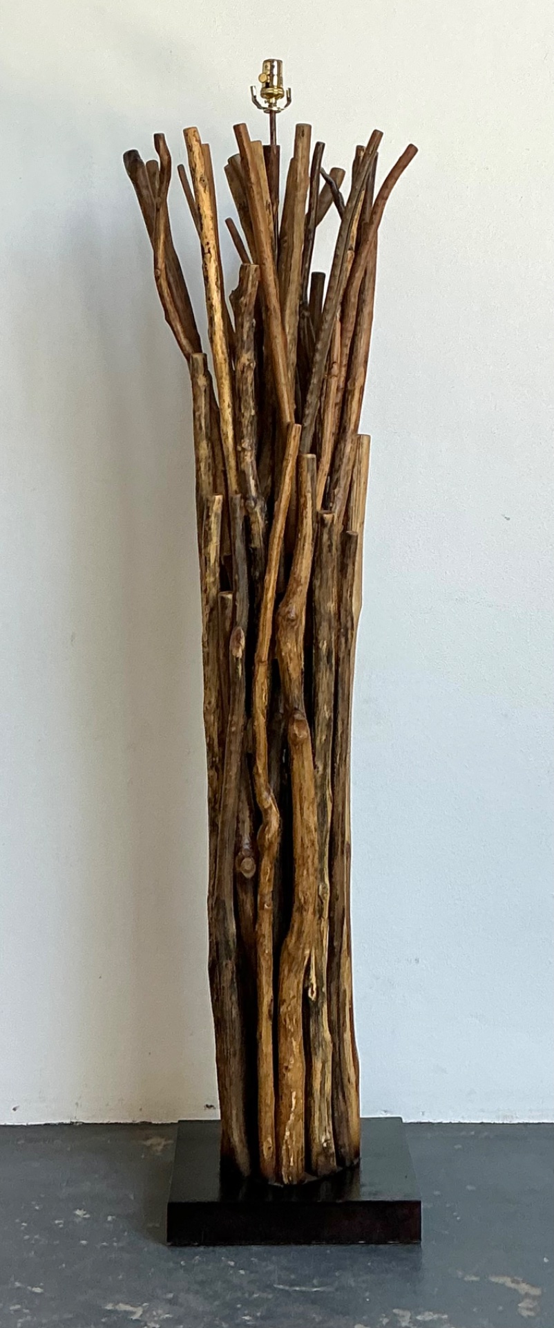 Vintage Palecek Natural Branch Floor Lamp - Top view