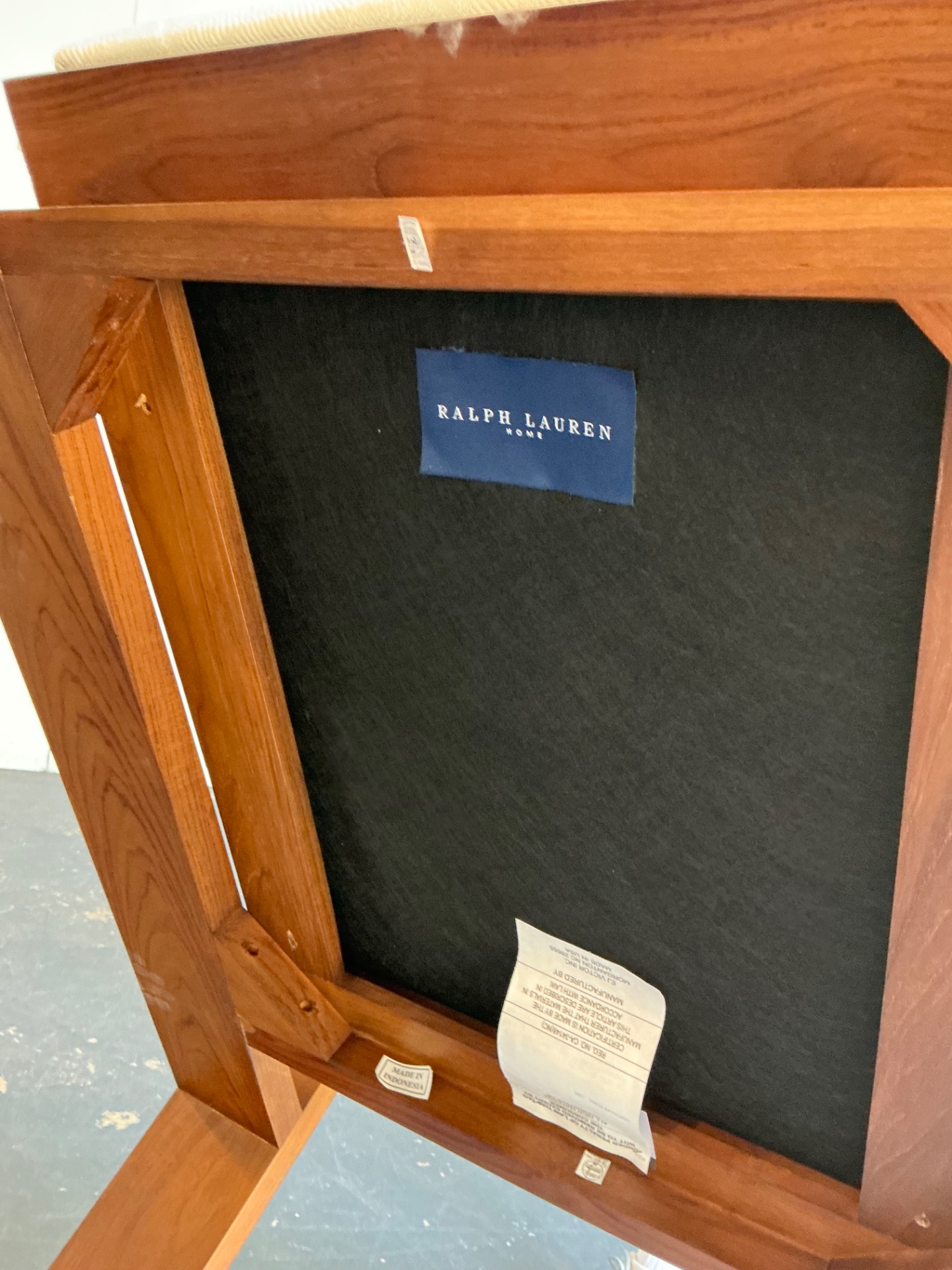 Vintage Ralph Lauren “Modern Desert” Wood Club Chair - Back view
