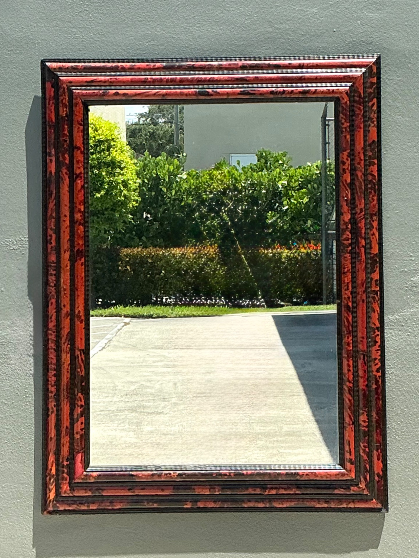 Vintage 19th Century Tortoiseshell And Ebonized Fruitwood Stacked Mirror - Side view
