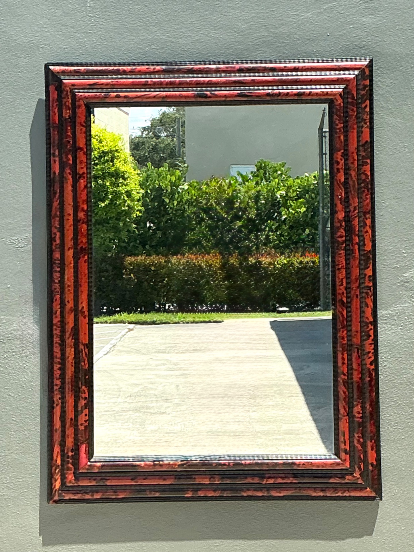 Vintage 19th Century Tortoiseshell And Ebonized Fruitwood Stacked Mirror - Detail view