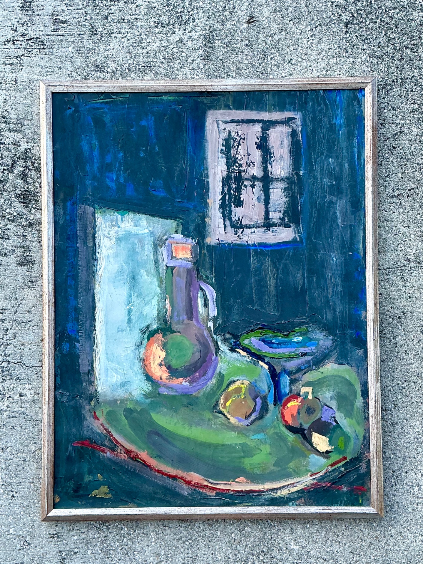 Vintage Framed Abstract Still Life - Side view