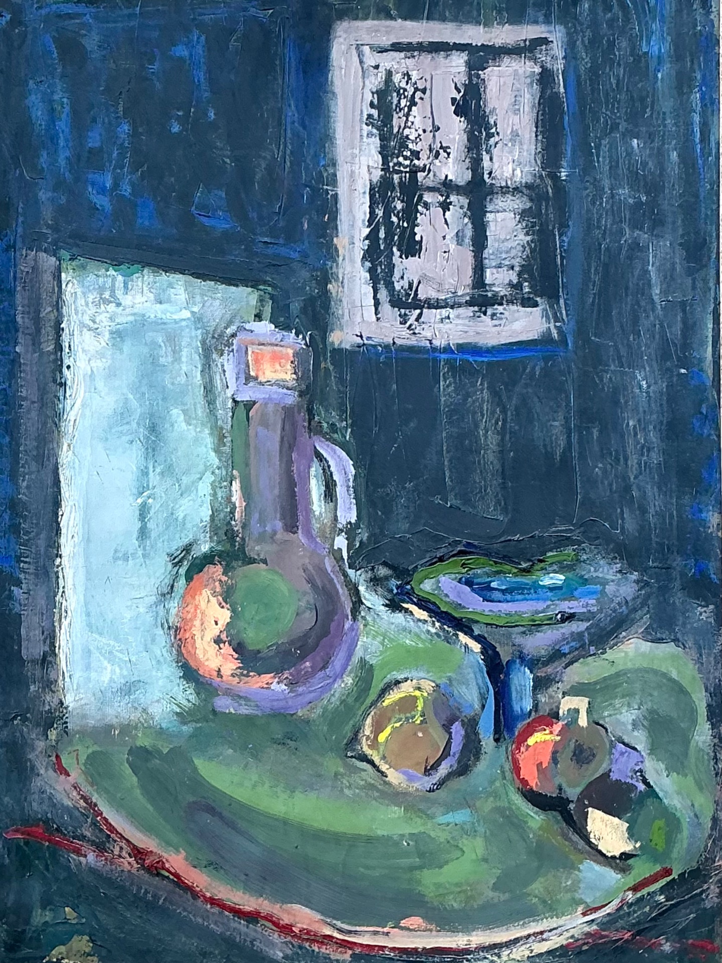Vintage Framed Abstract Still Life - Back view