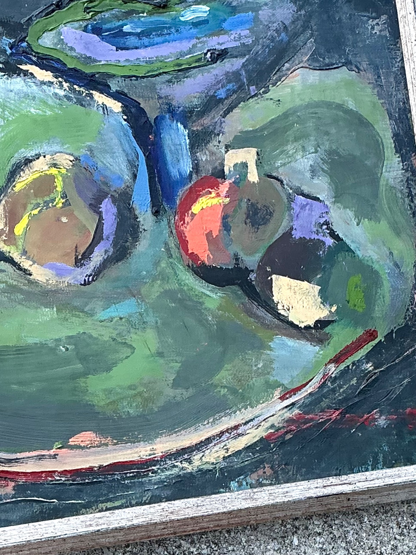 Vintage Framed Abstract Still Life - Detail view