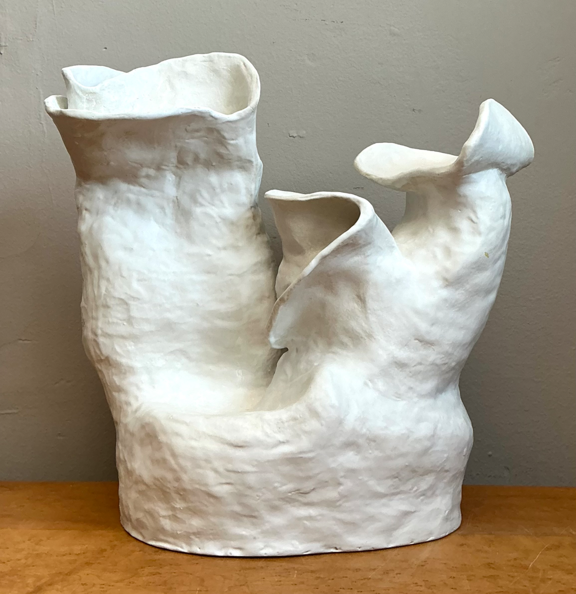Vintage Handcrafted Biomorphic Ceramic Vase - Side view