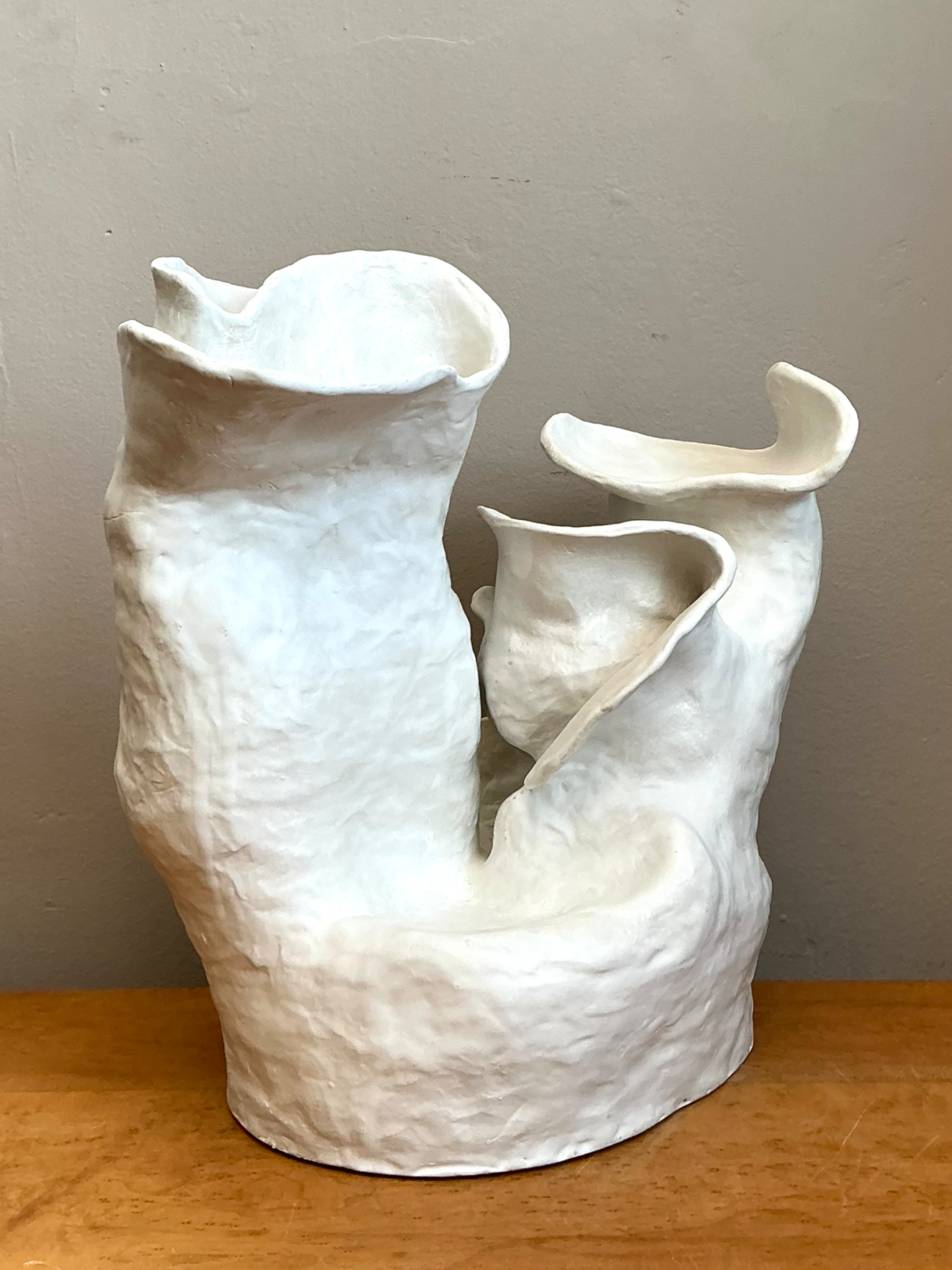 Vintage Handcrafted Biomorphic Ceramic Vase - Detail view