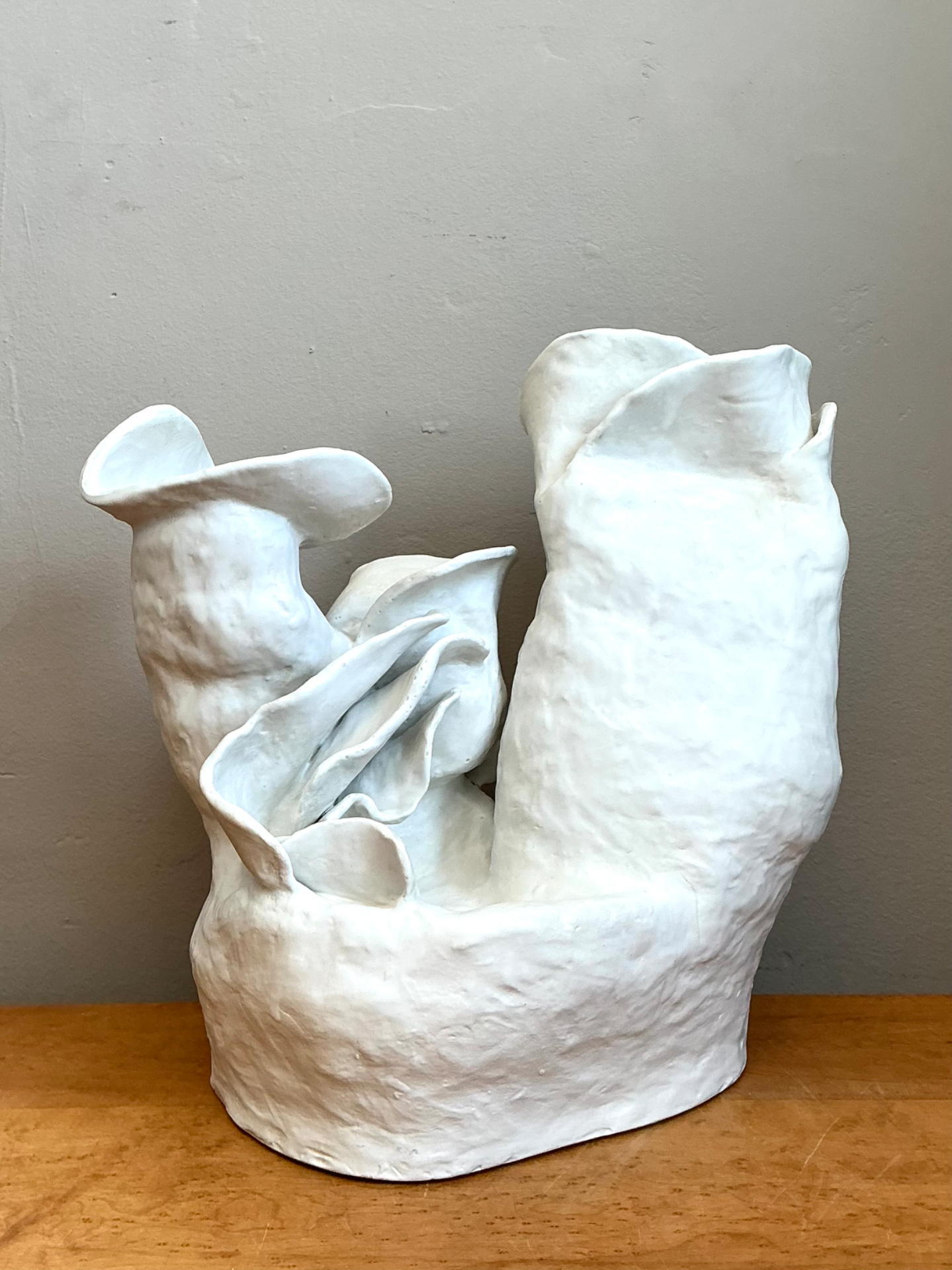 Vintage Handcrafted Biomorphic Ceramic Vase - Top view