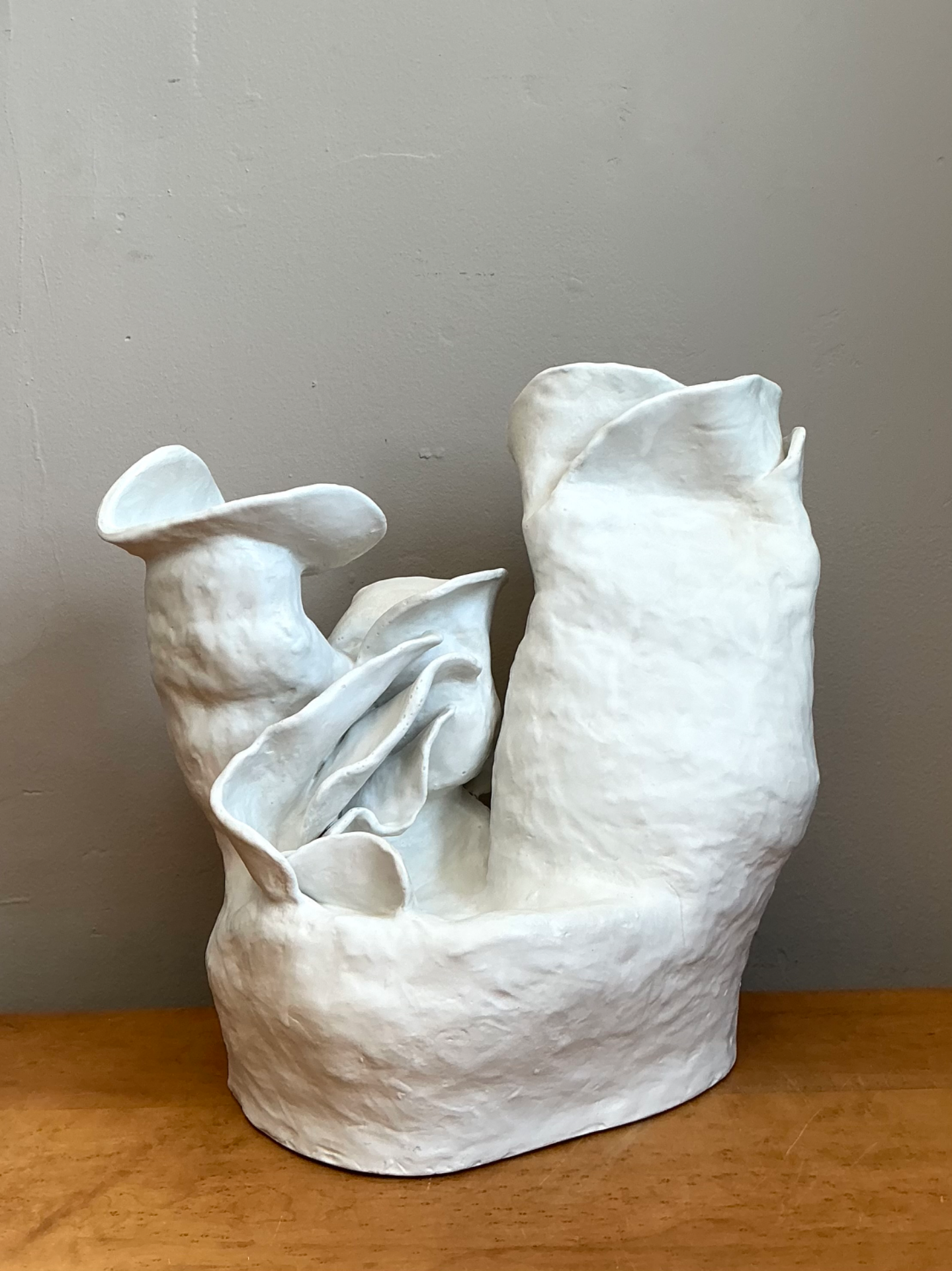 Vintage Handcrafted Biomorphic Ceramic Vase - Back view