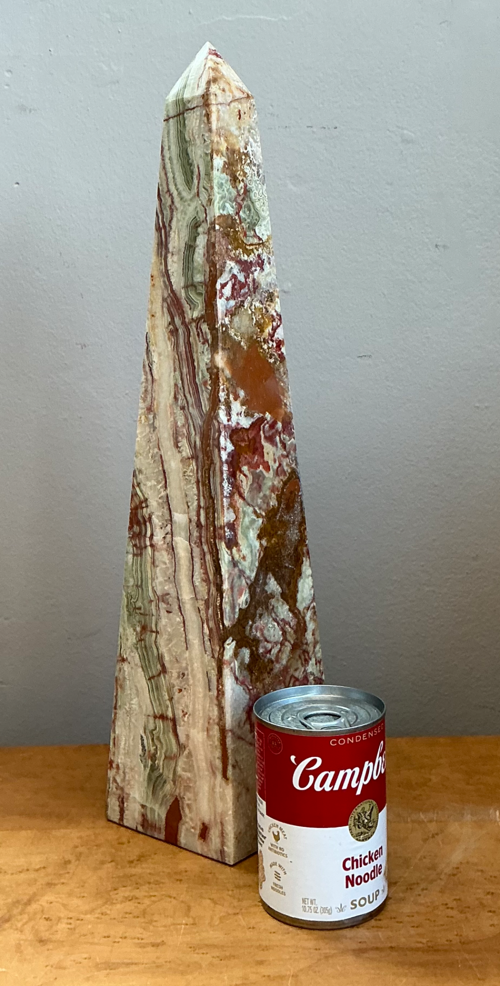 Vintage Stone Onyx Obelisk - Back view