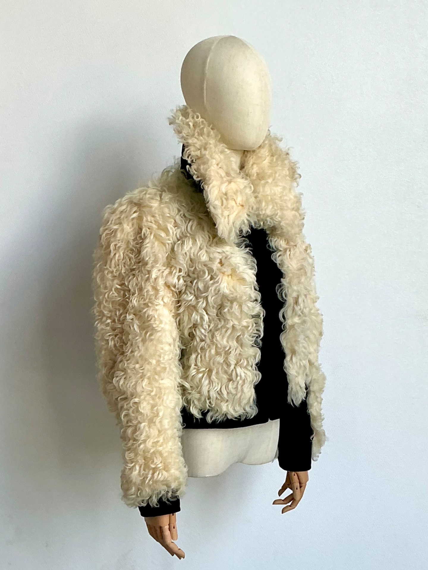 Vintage Shearling Wool Jacket - Detail view