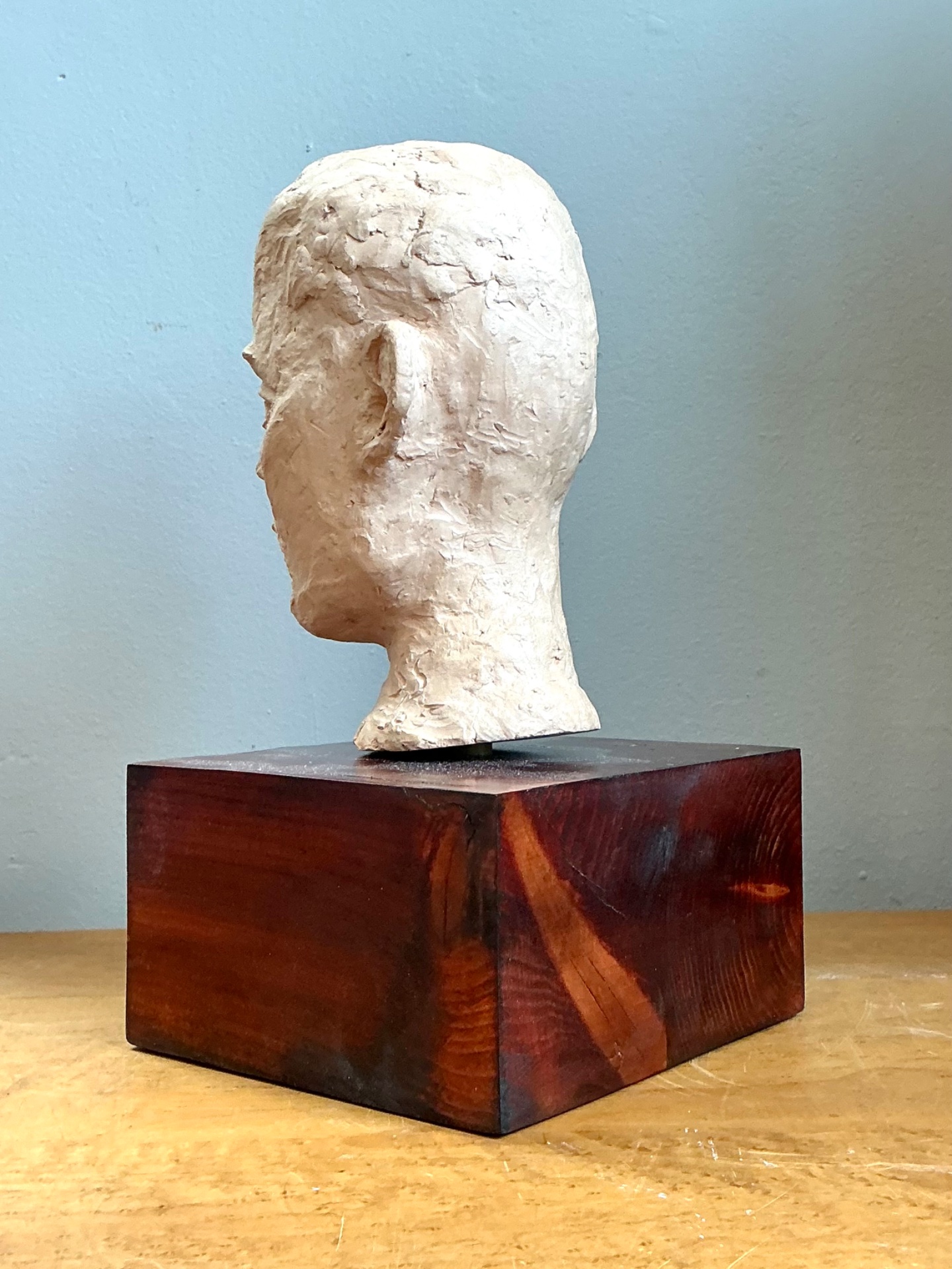Vintage Plaster Bust Of Man - Detail view