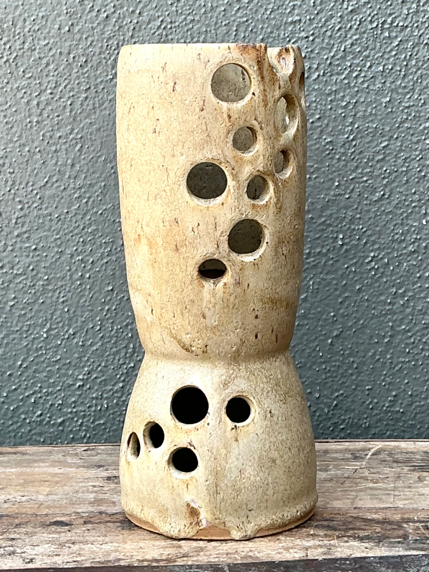 Vintage Abstract Studio Pottery Vase - Side view