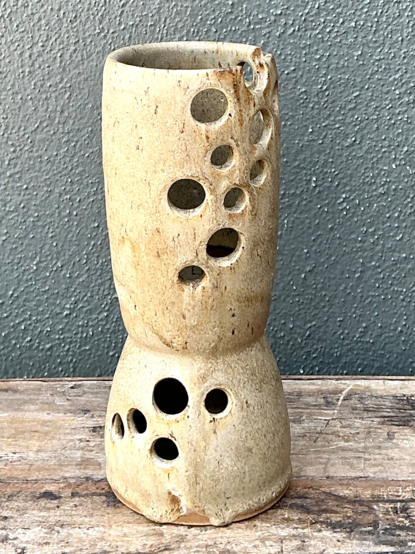 Vintage Abstract Studio Pottery Vase - Detail view