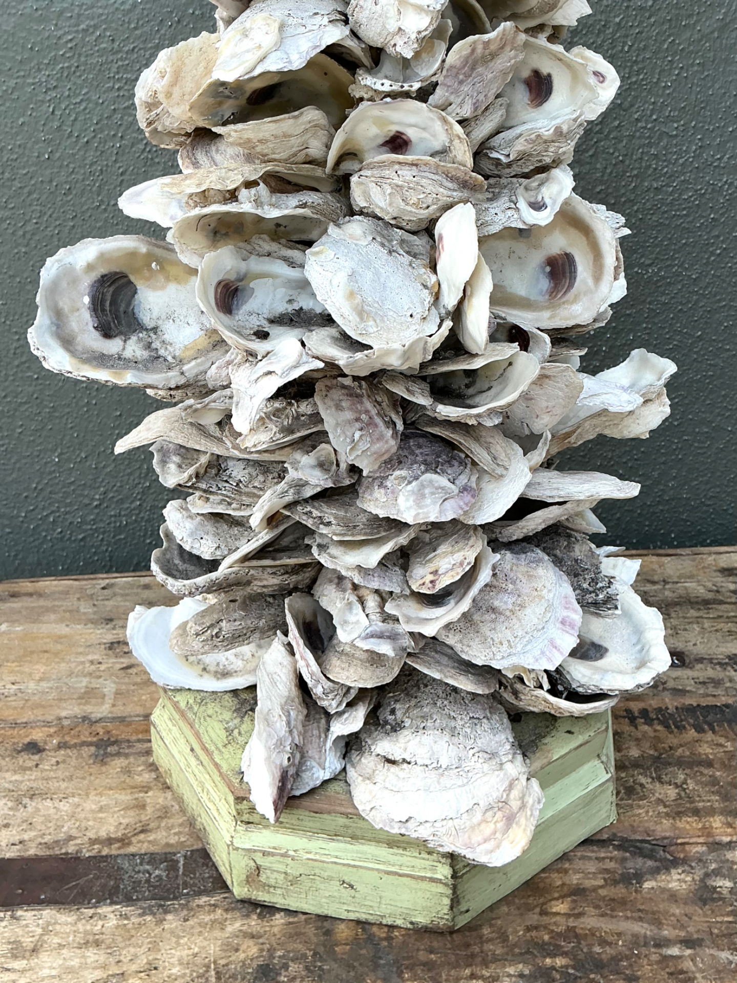 Vintage Oyster Shell Table Lamp - Detail view