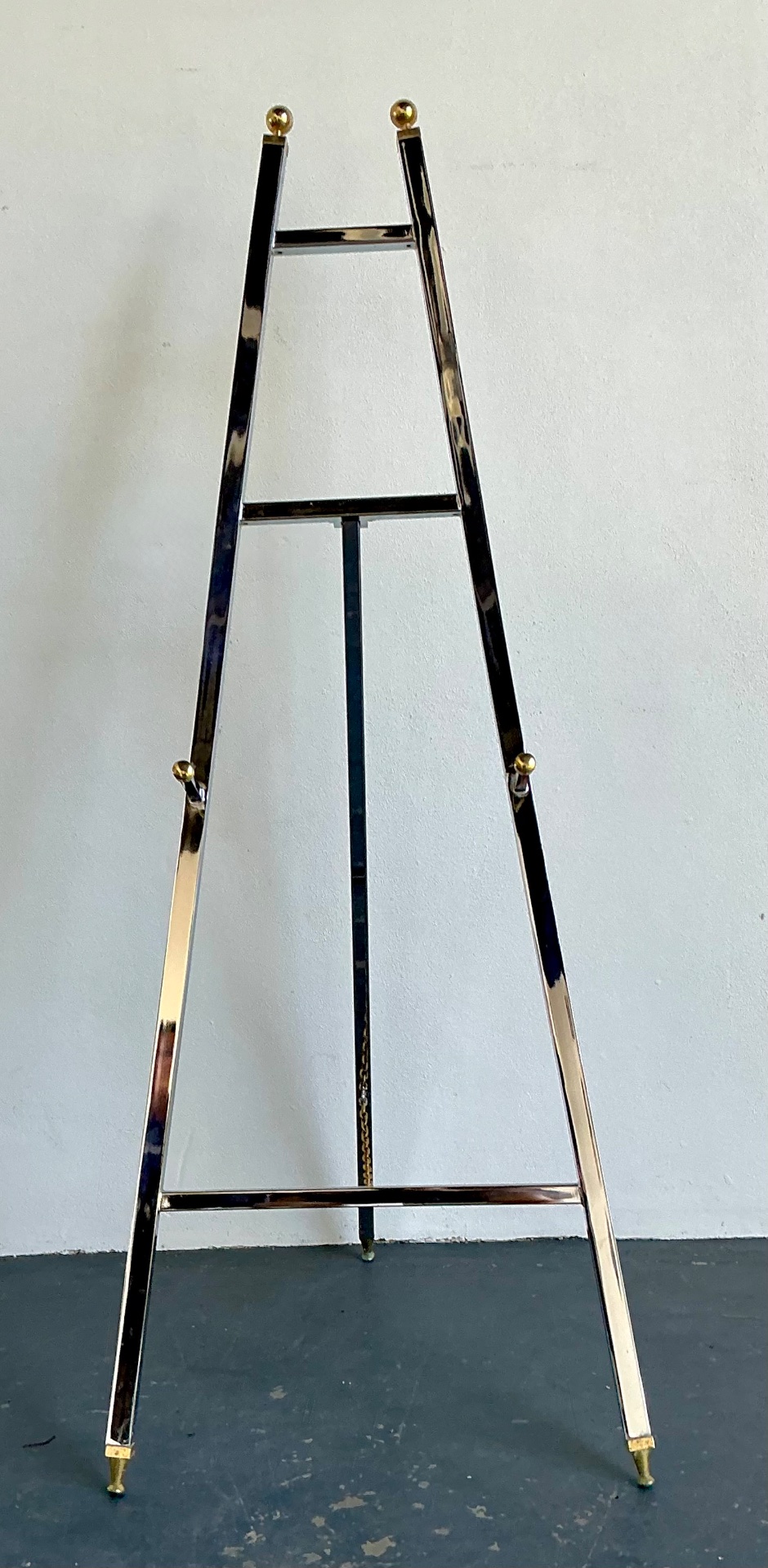 Vintage Chrome and Brass Easel - Top view