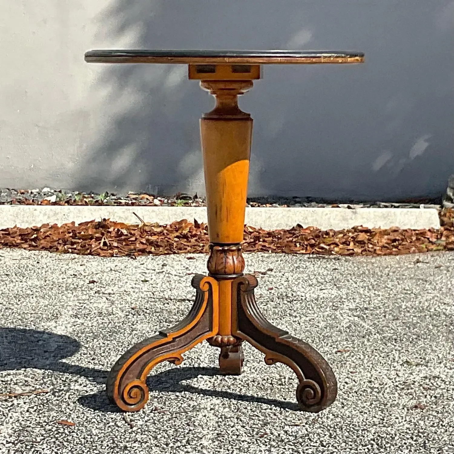 Late 19th Century Marquetry Drop Side Table - Side view