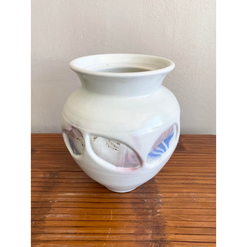 Late 20th Century Boho Studio Pottery Vase - Top view
