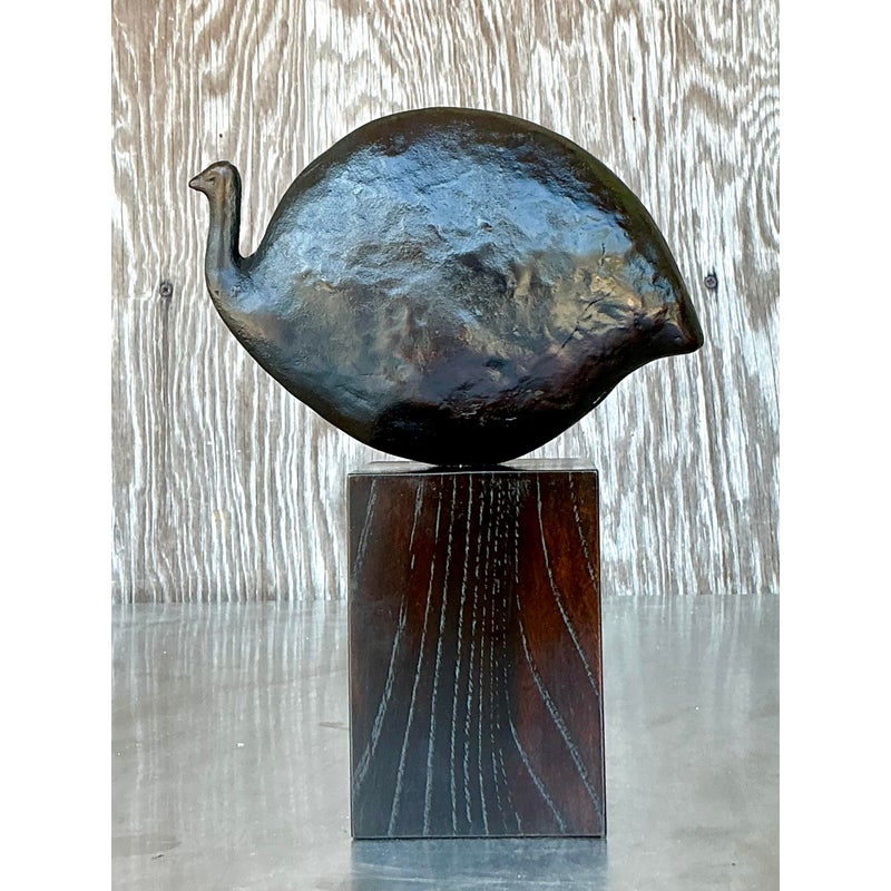 Late 20th Century Vintage Boho Abstract Bird Sculpture - Back view