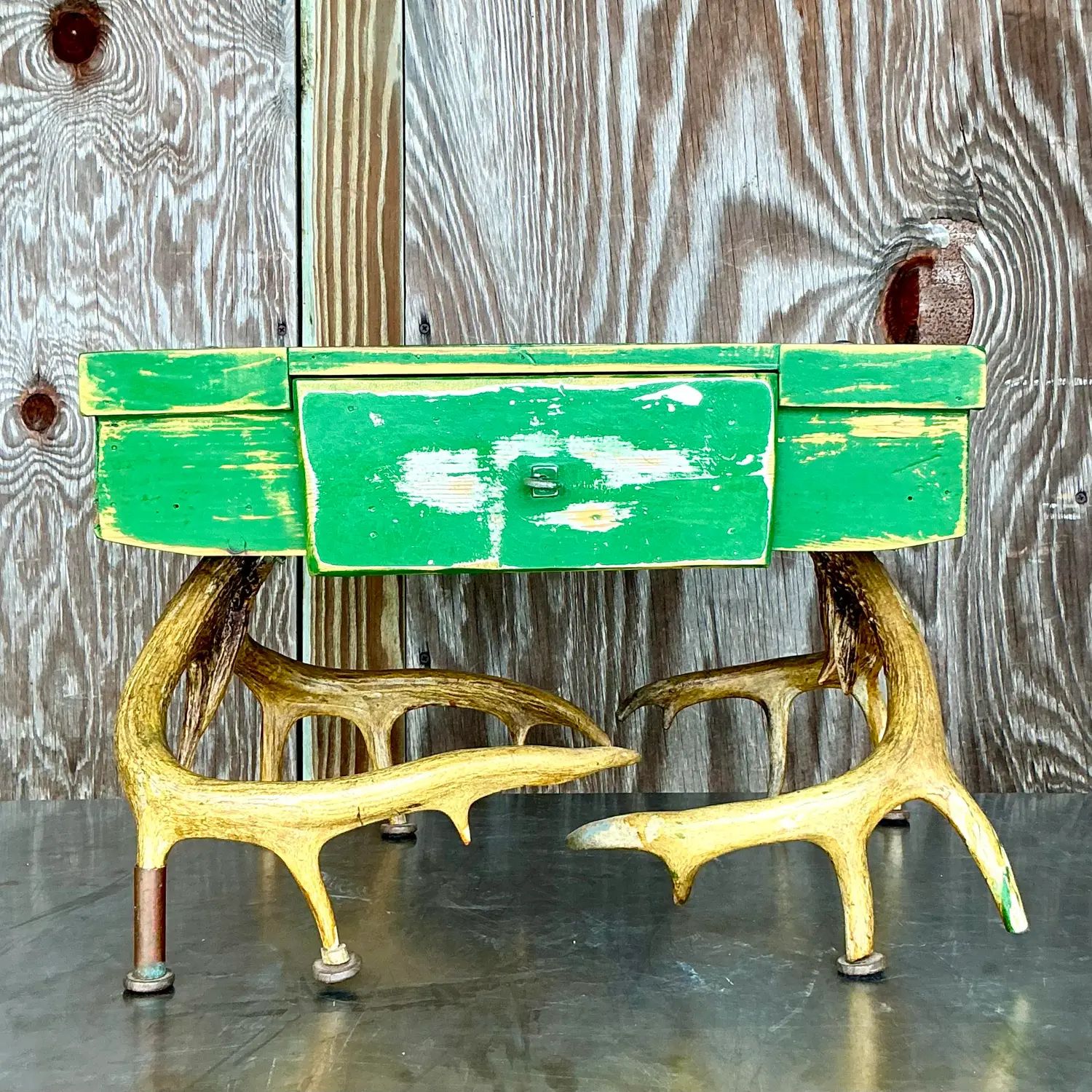 Late 20th Century Vintage Boho Antler Table - Detail view