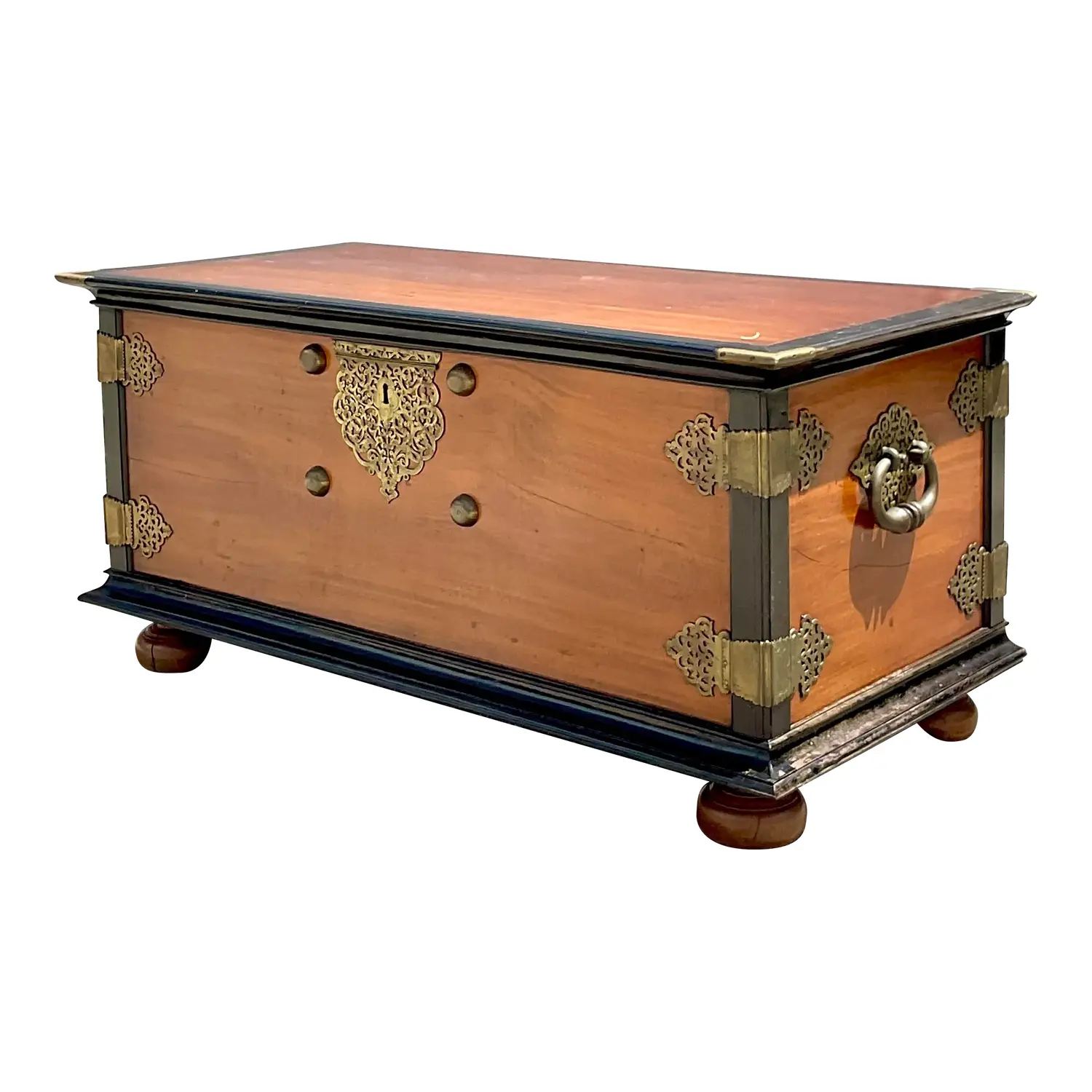 Late 20th Century Vintage Boho Ebony and Mahogany Blanket Chest
